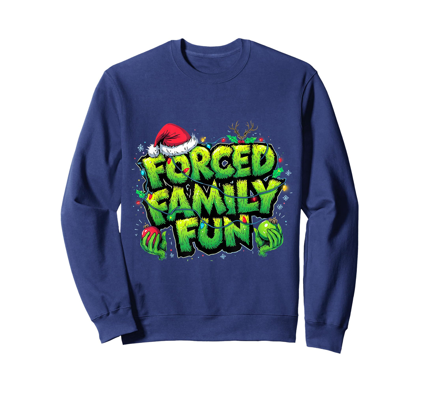 Forced Family Fun Funny Christmas Holiday Design T-Shirt