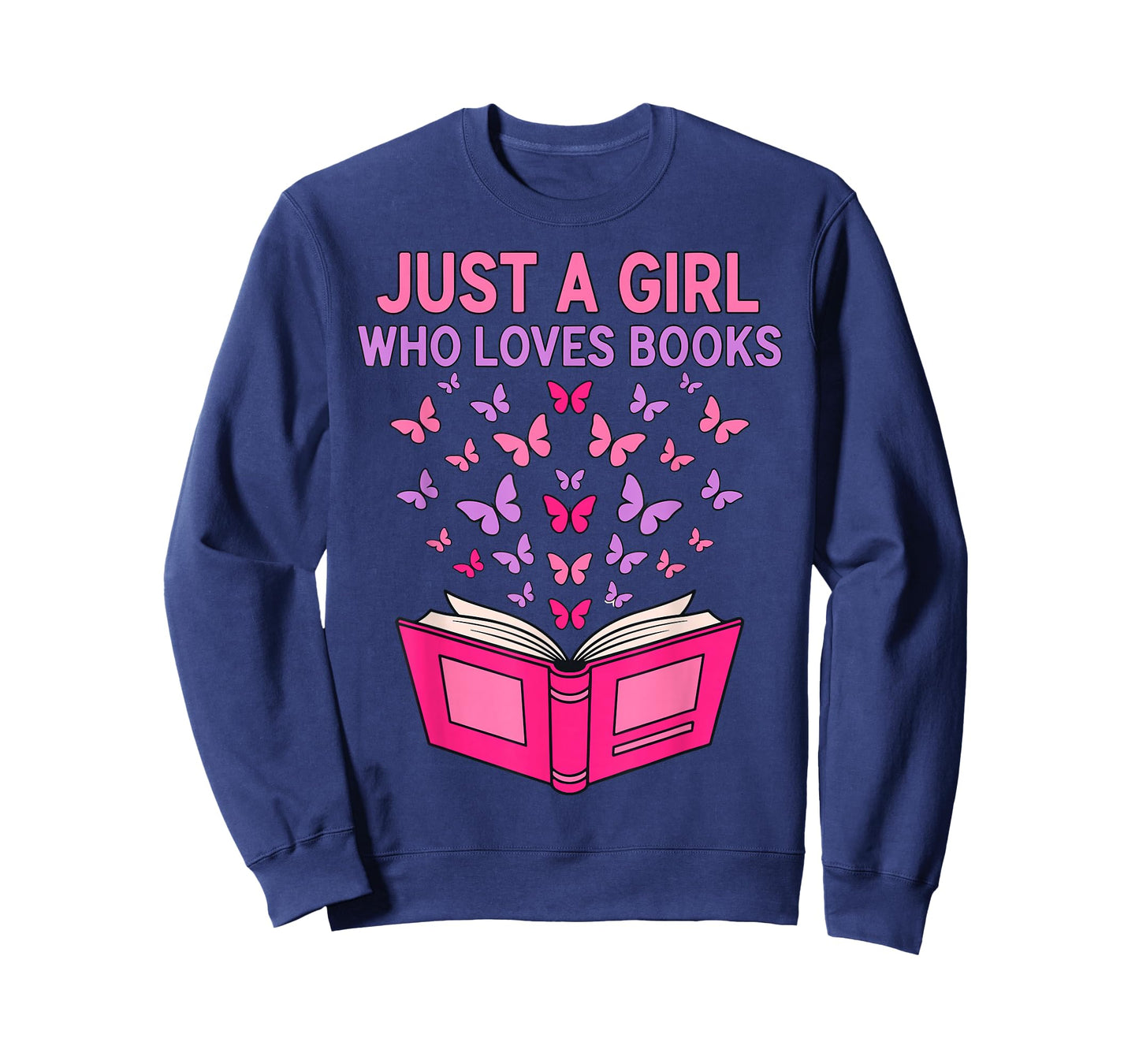 Just A Girl Who Loves Books Butterflies Reading T-Shirt