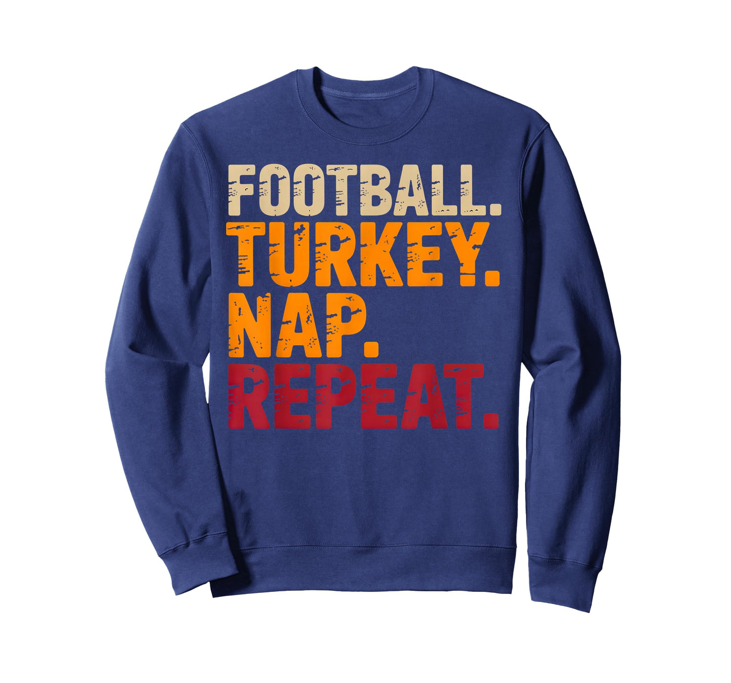 Football Turkey Nap Repeat Funny Thanksgiving Costume T-Shirt
