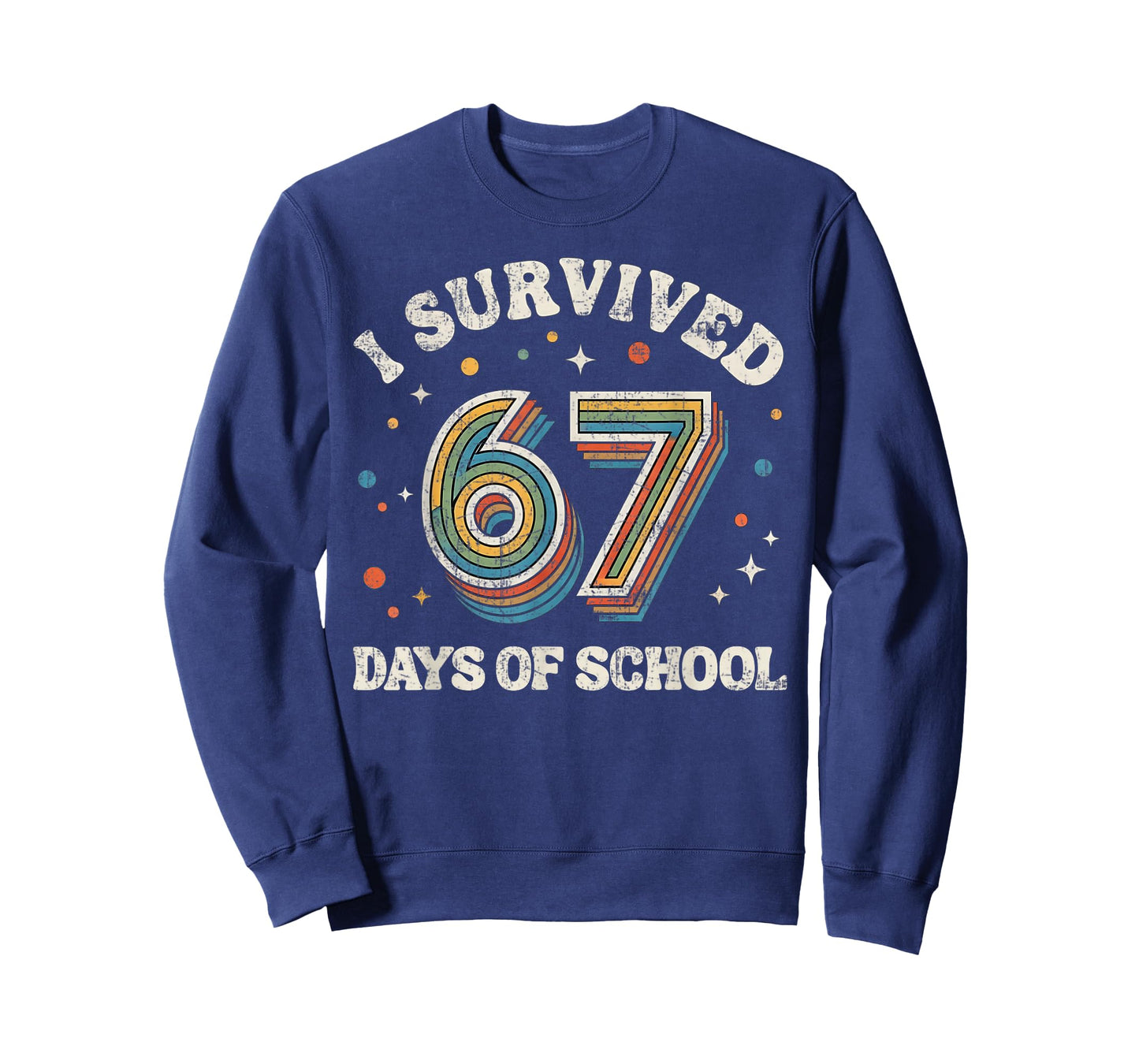 Vintage I Survived 67 Days of School Teachers Students T-Shirt
