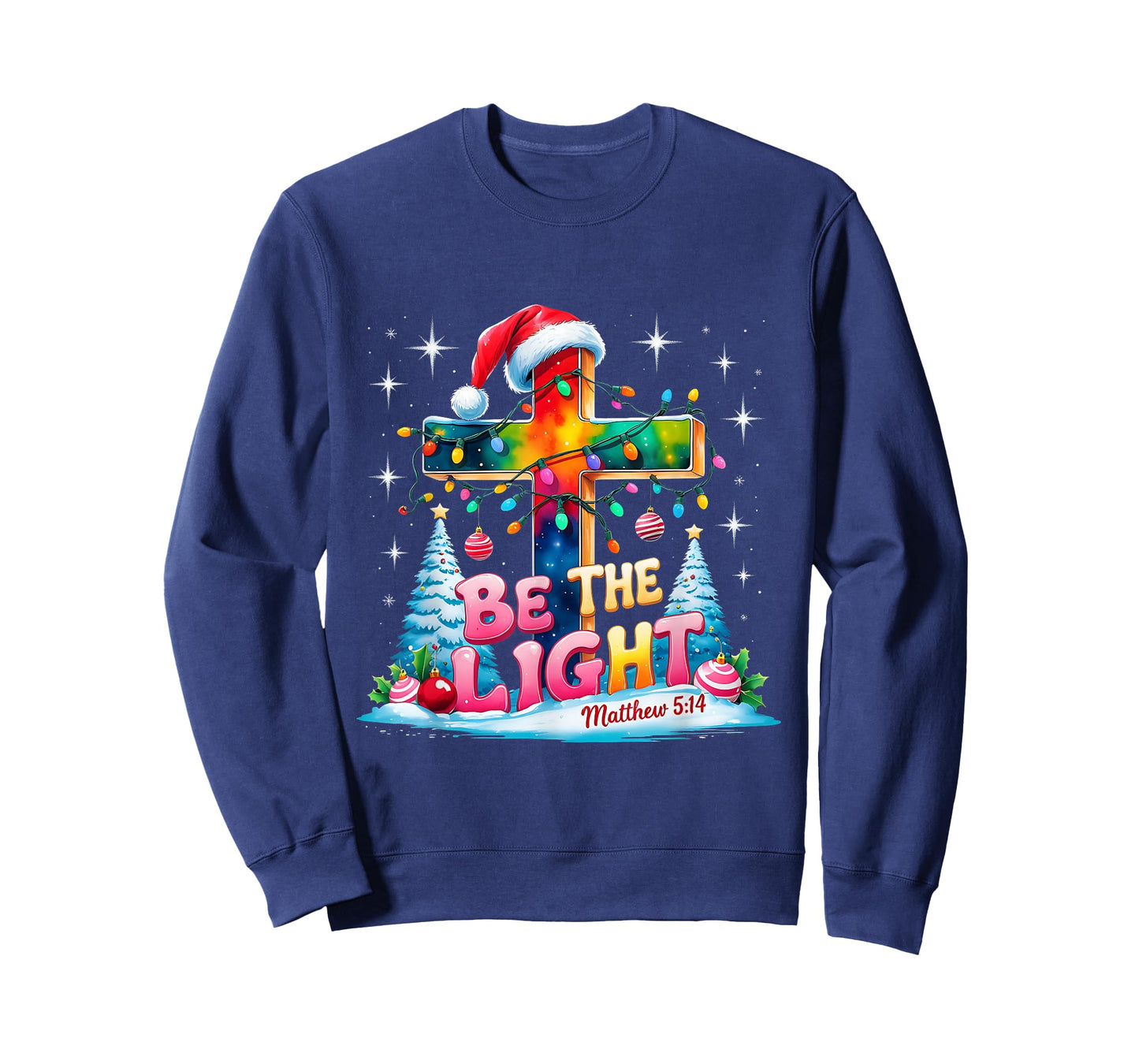 Be The Light Matthew 5:14 Christian Christmas T-Shirt