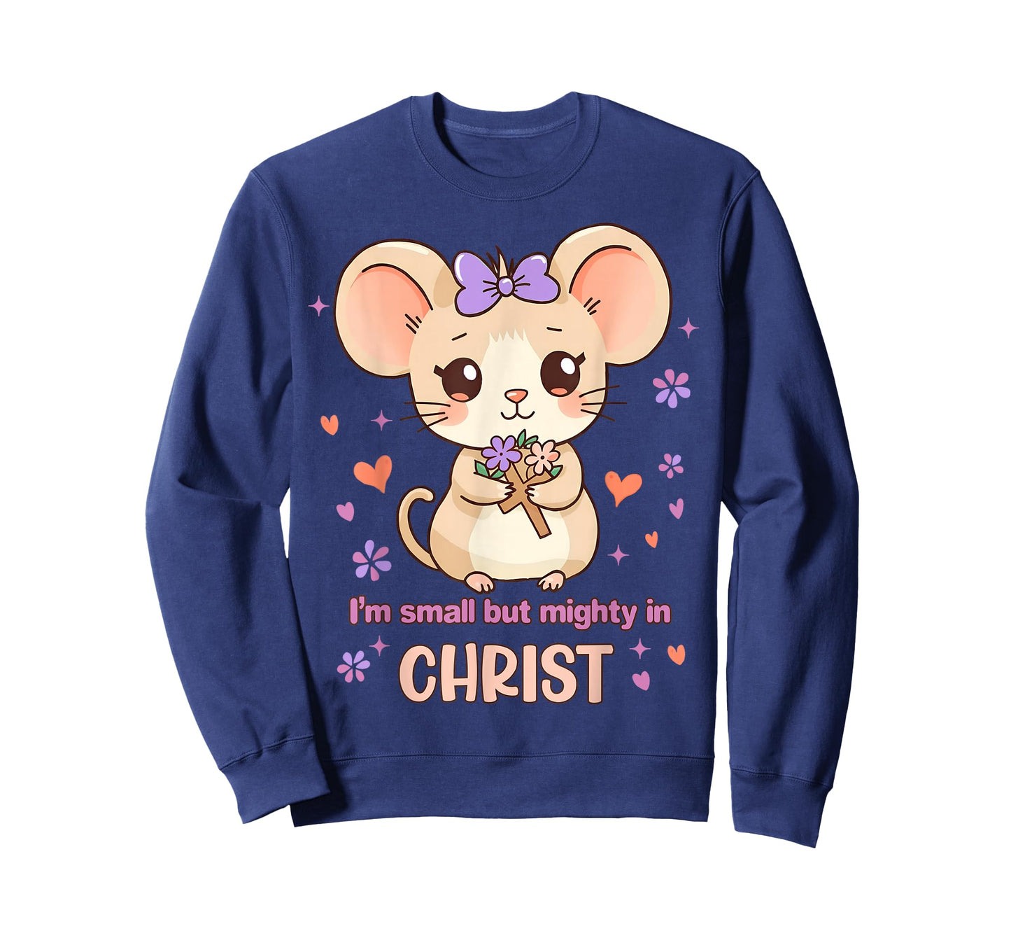 Christian Kids I Am Small But Mighty in Christ Cute Mouse T-Shirt