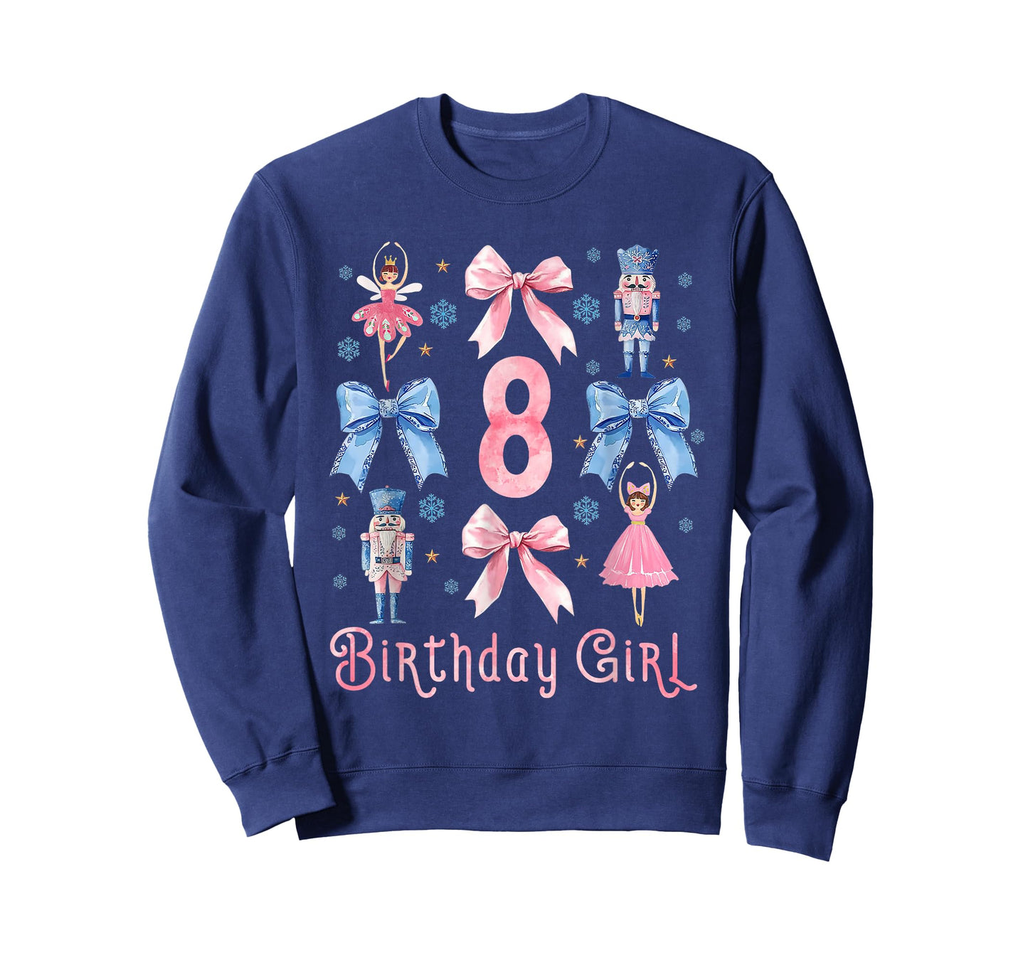 My 8th Birthday Coquette Bow 8 Years Old Nutcracker Ballet T-Shirt