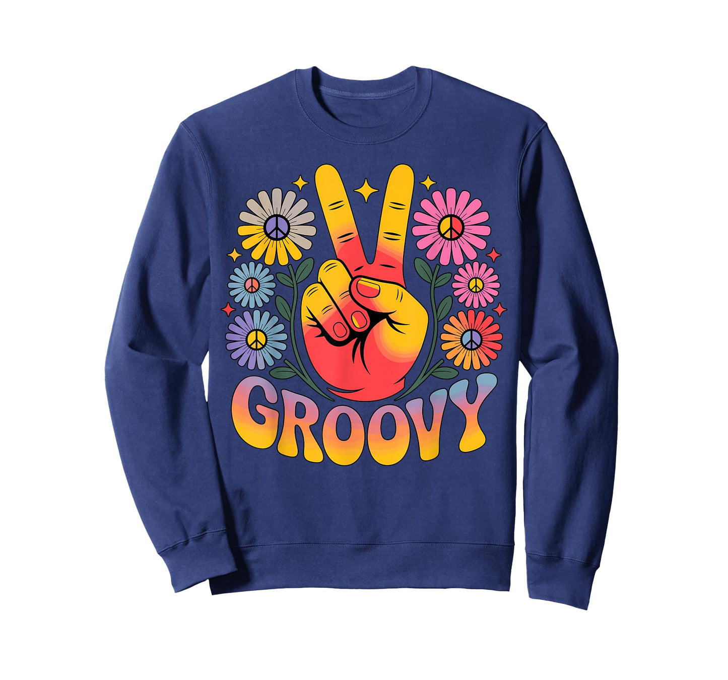 Groovy Peace Sign Hippie 80s 90s T-Shirt