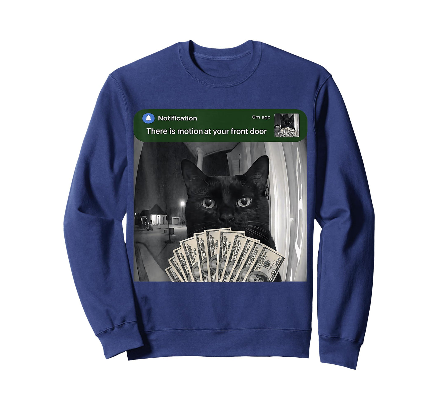 There is Motion At Your Front Door Funny Cat Meme Humor T-Shirt