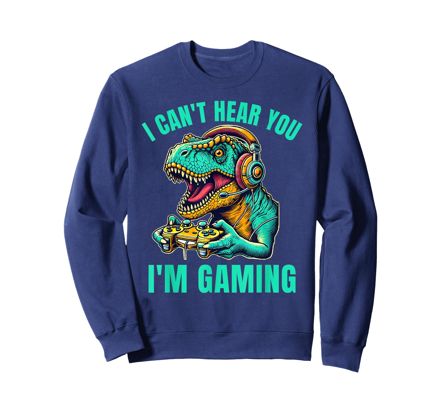 Funny T-Rex I Can't Hear You I'm Gaming T-Shirt