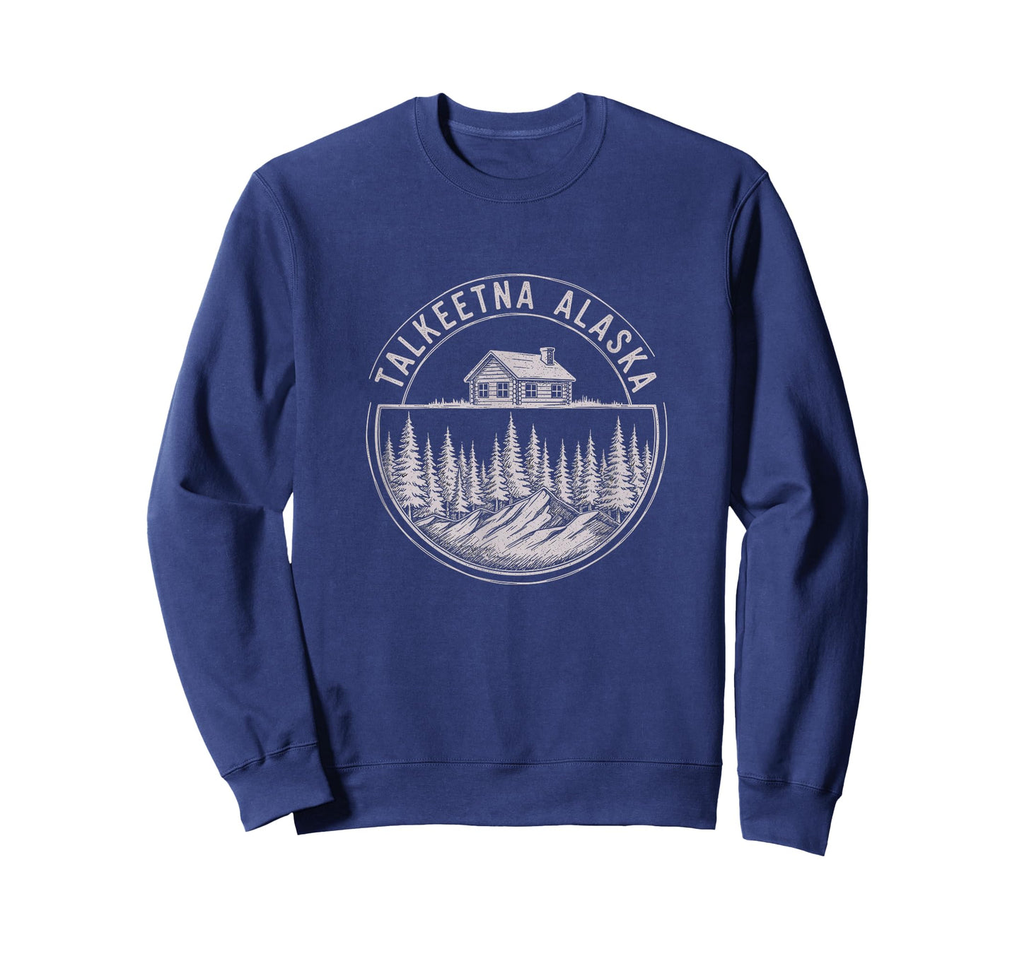 Vintage Talkeetna Alaska Sketch Art Design T-Shirt