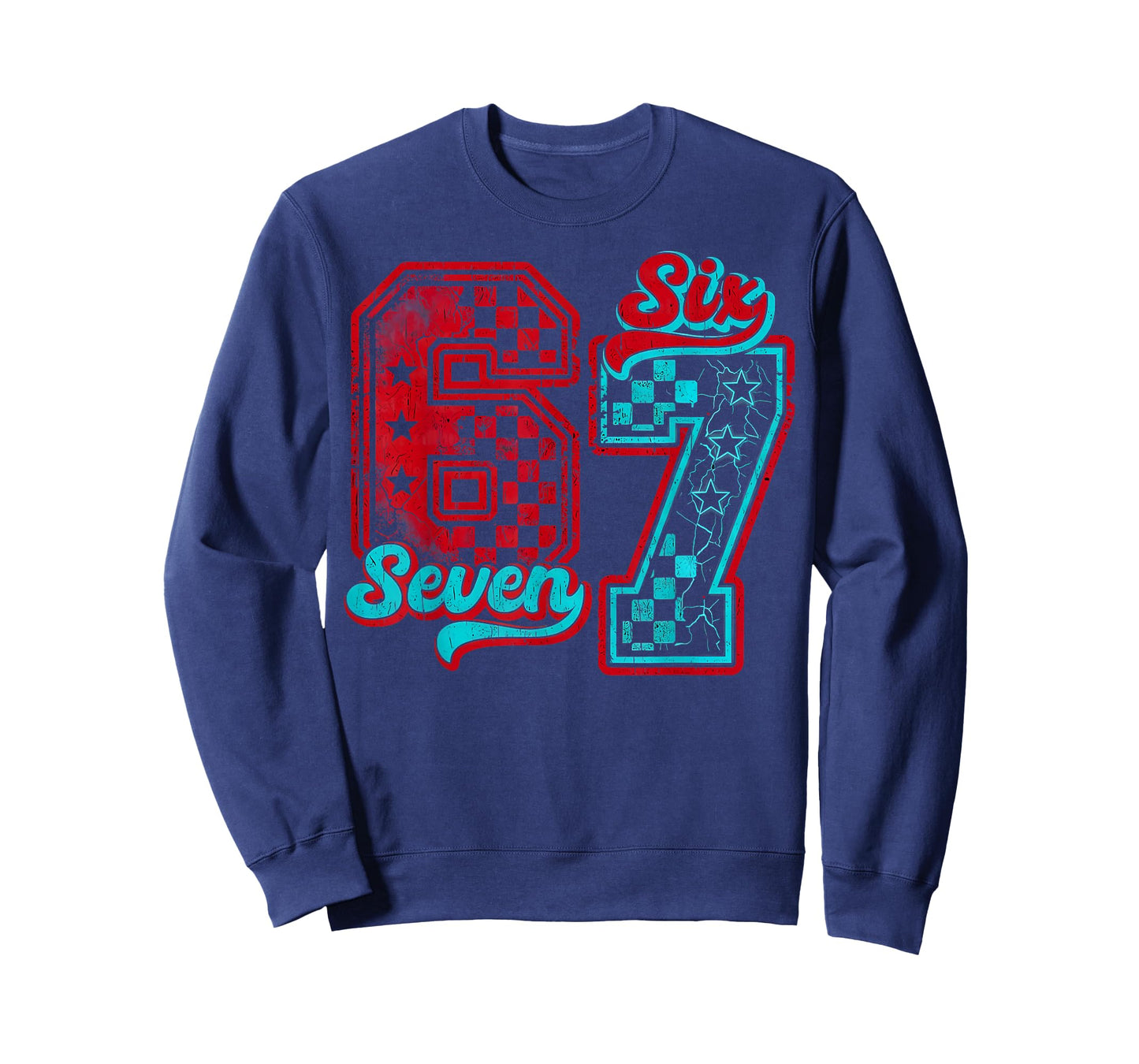 Stranger 67 Things Funny Six Seven Meme Checkered Birthday T-Shirt