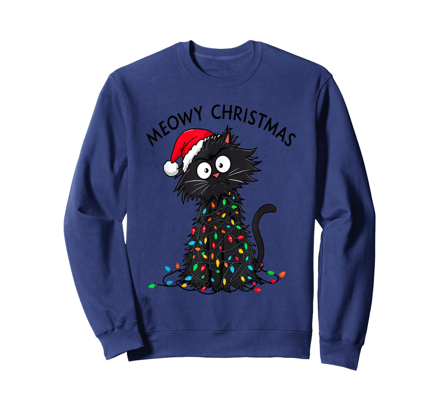 Meowy Christmas - Merry Fluffmas - Cats Christmas T-Shirt
