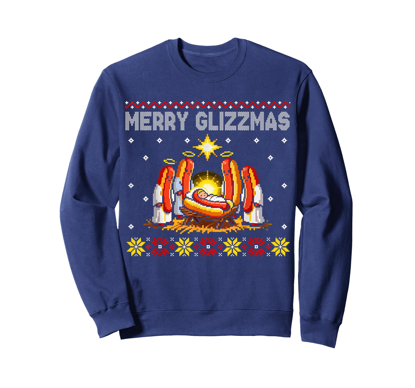 Merry Glizzmas Ugly Christmas Sweater Hot Dogs Xmas Family T-Shirt