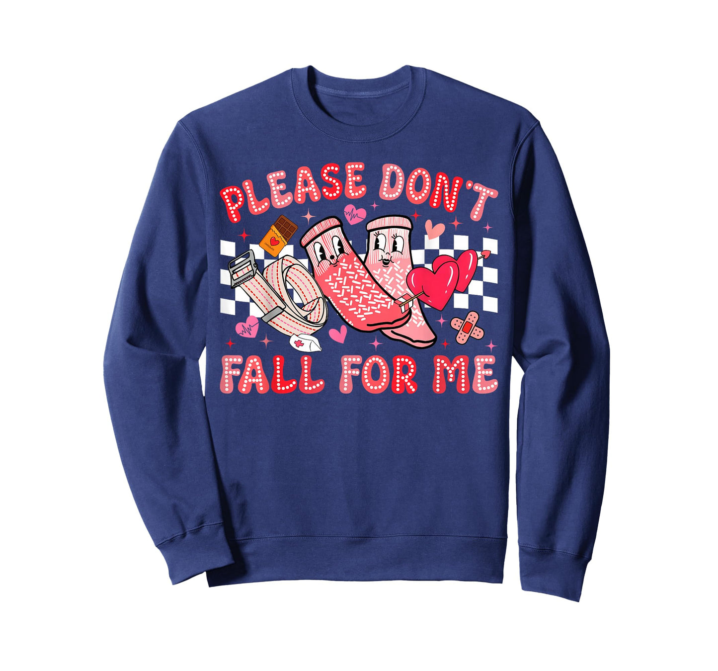 Funny Valentine Nurse Please Don't Fall for Me RN PCT CNA T-Shirt