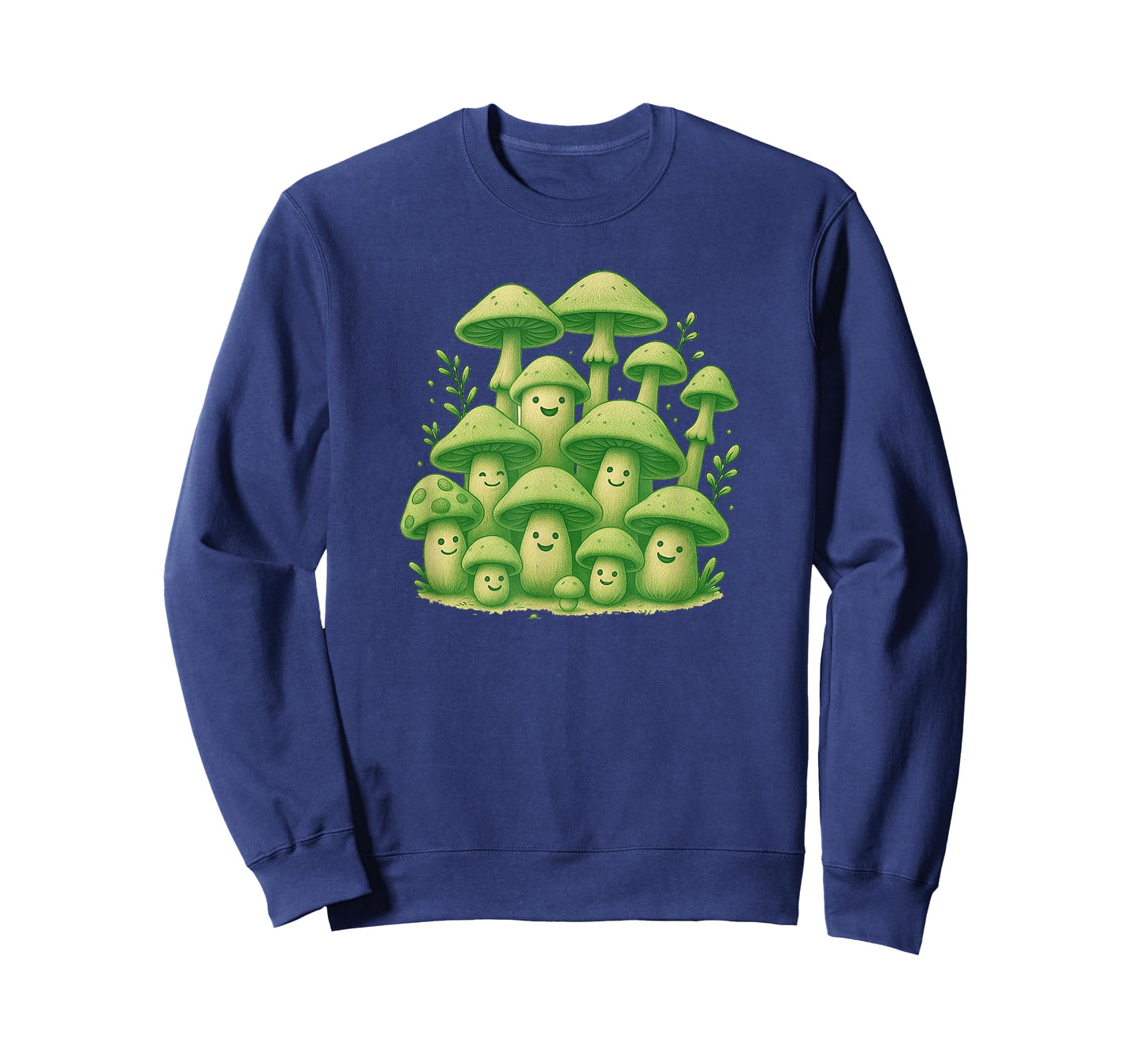 Smiling Mushroom Gang - Funny Forest Vibes Design T-Shirt
