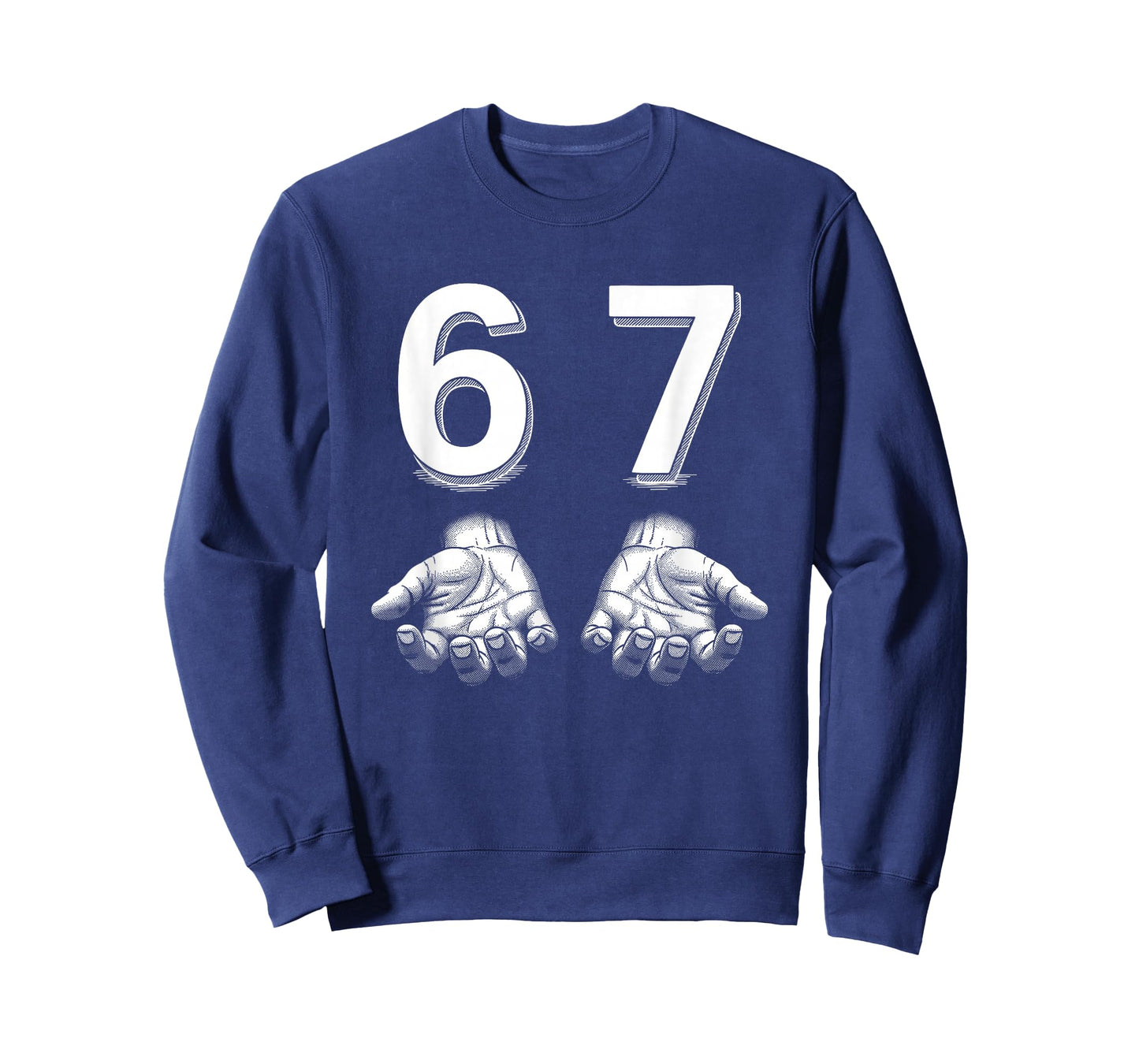 Funny Six Seven 67 Meme Gen Alpha Slang Hands T-Shirt