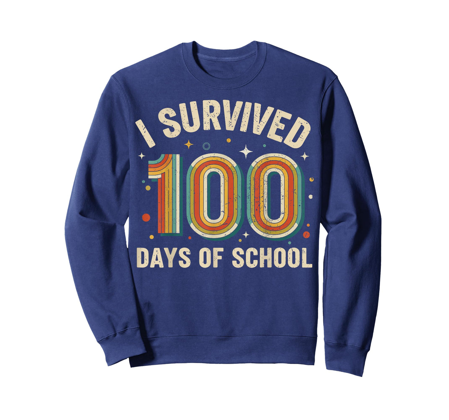 Vintage I Survived 100 Days of School Students Teachers T-Shirt