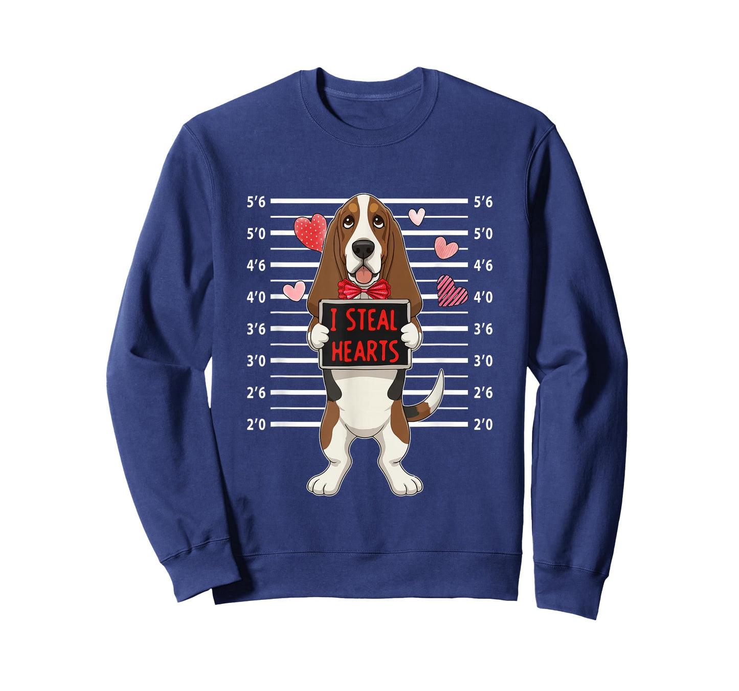I Steal Cute Hearts Valentine's Day Basset Hound Lover Owner T-Shirt