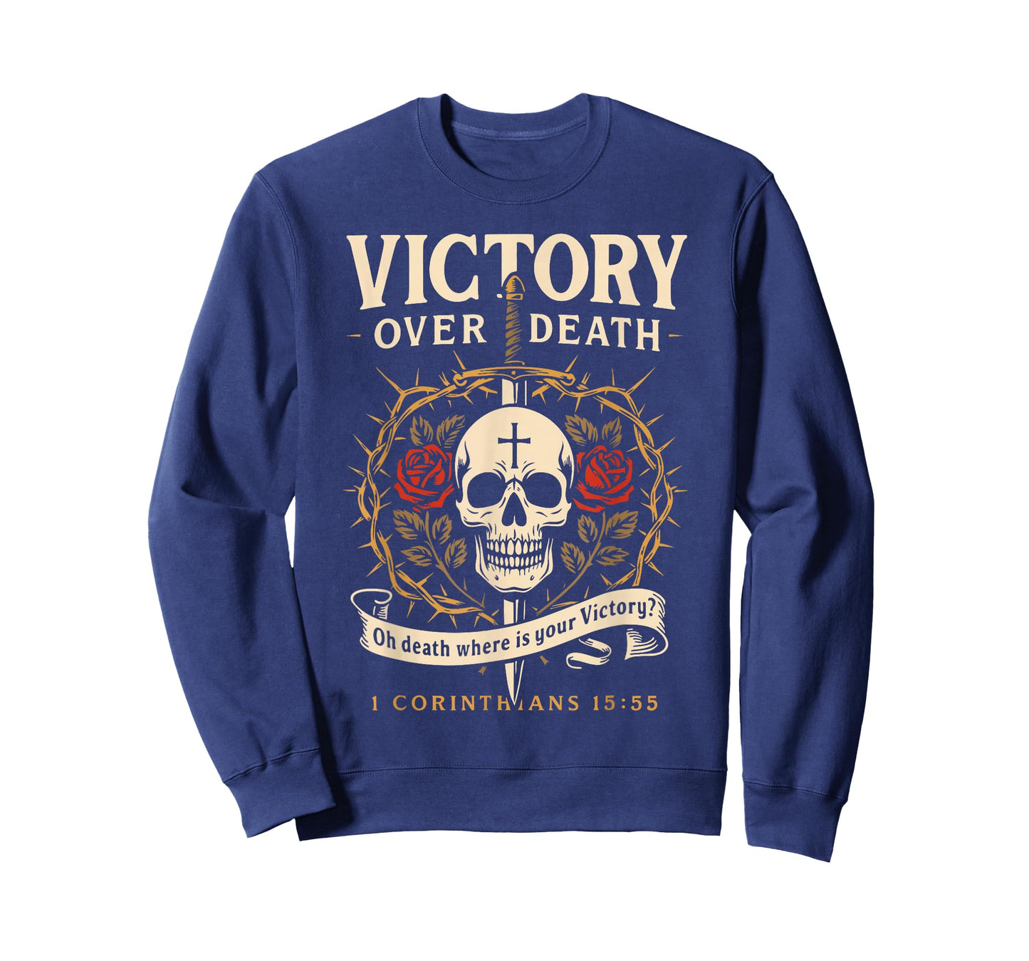 Victory Over Death 1 Corinthians 15:55 Dark Christian Gothic T-Shirt