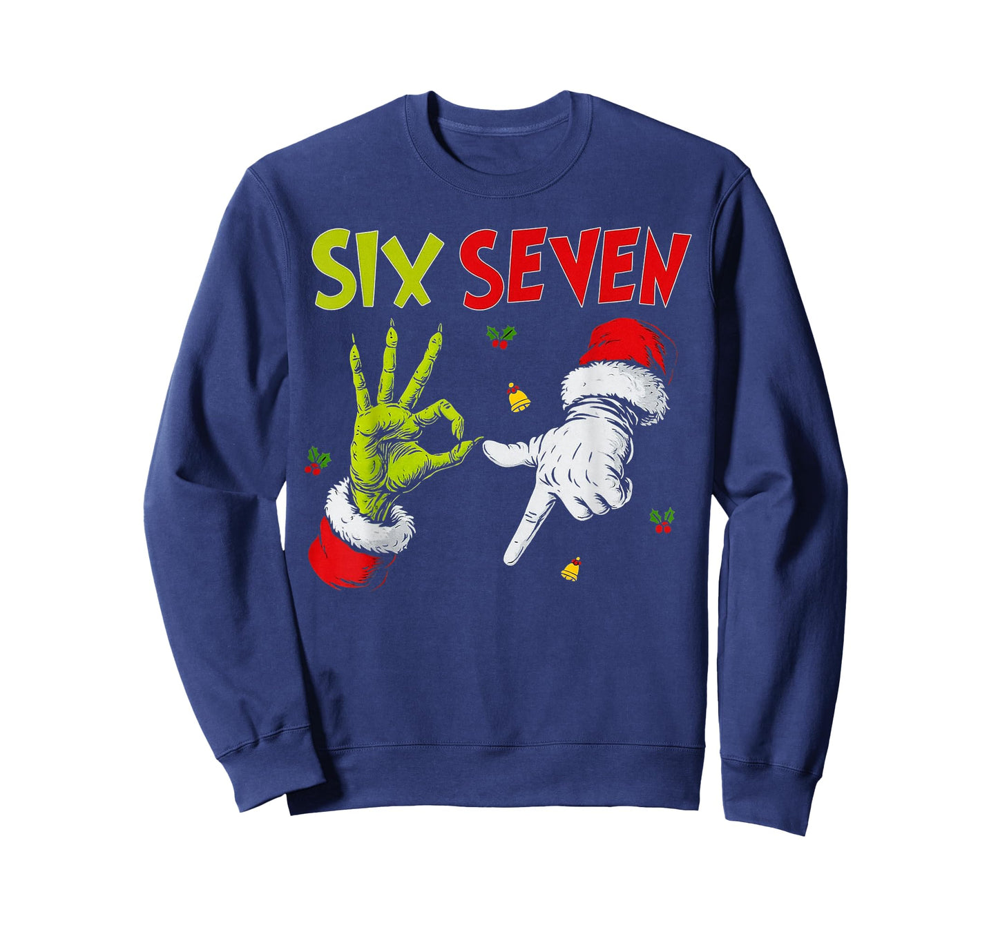 Six Seven Santa Hand Funny Viral Meme 67 Theme 6 7 Christmas T-Shirt