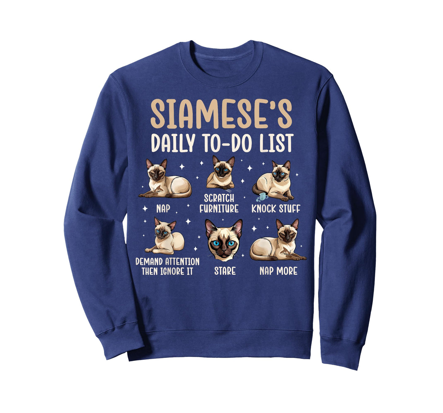 Siamese's Daily to Do List Siamese Owner Siamese Cat Lover T-Shirt