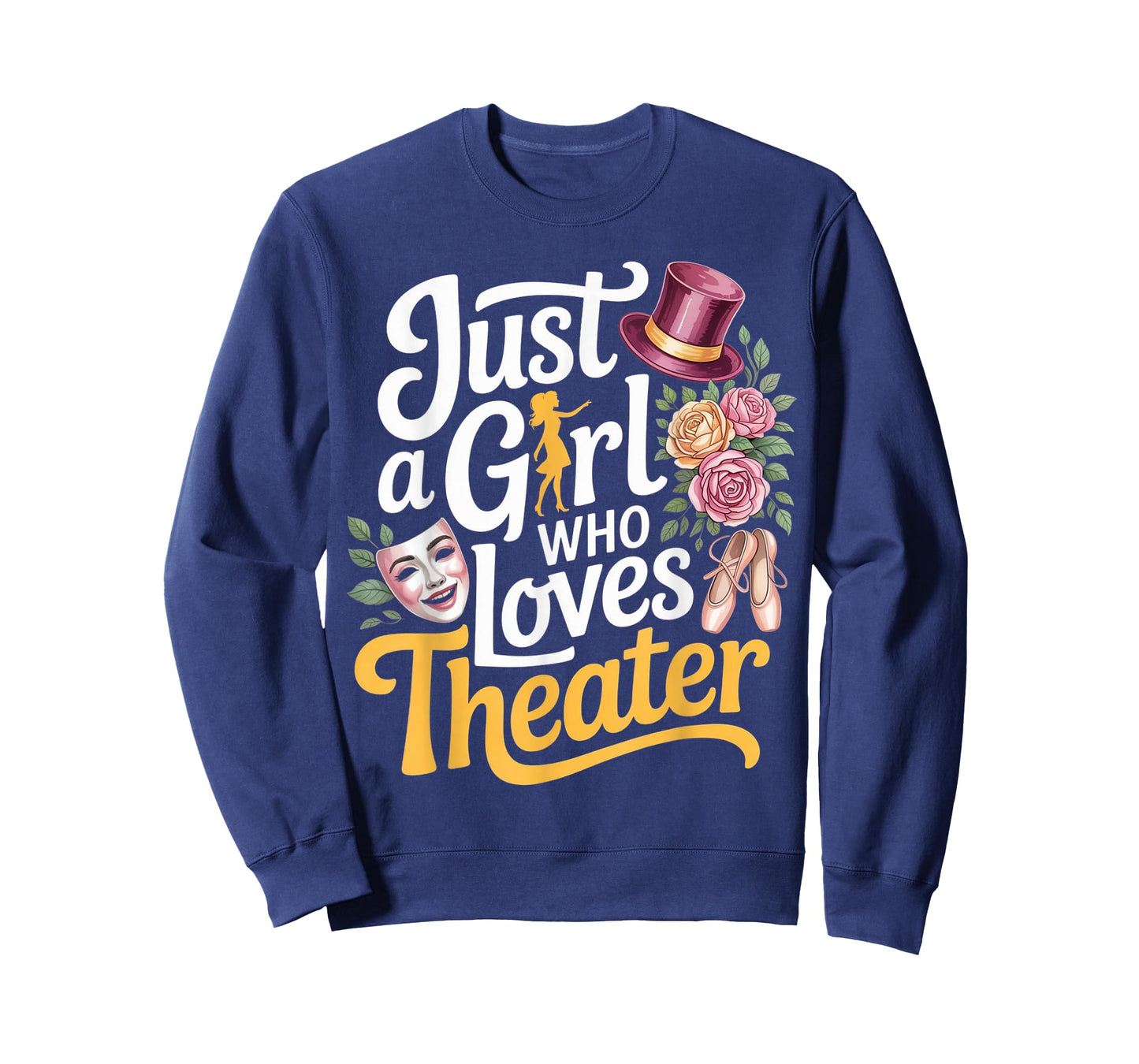 Just a Girl Who Loves Theater Cute Actress Stage Performers T-Shirt