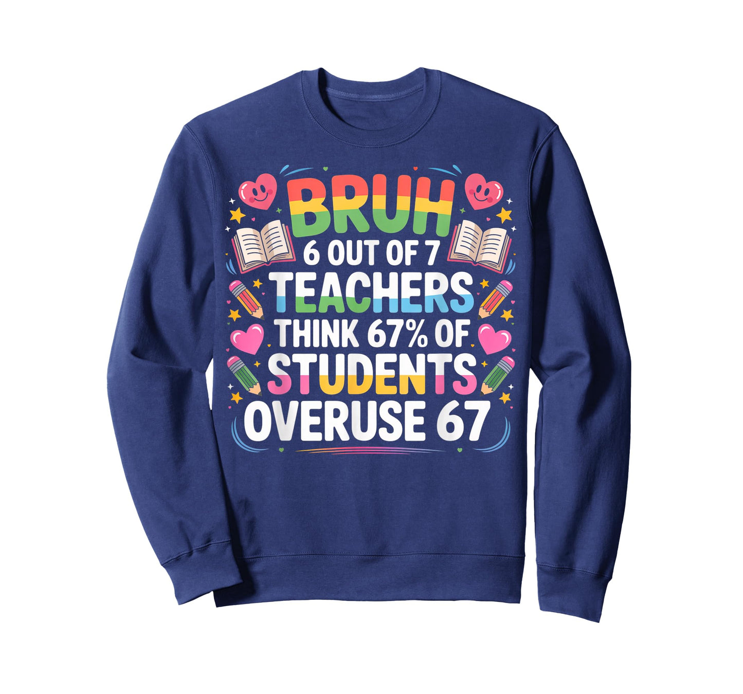 6 Out of 7 Teachers Think 67% of Students Overuse 67 Meme T-Shirt