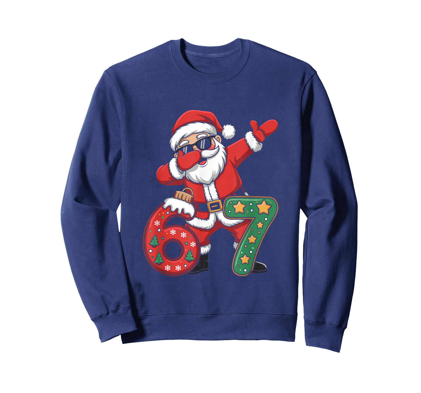 Funny Six Seven 6 7 Meme Santa Dab Christmas Dabbing T-Shirt