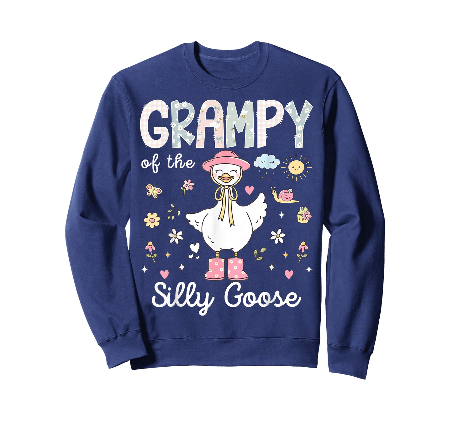 Grampy of The Silly Goose 1st Birthday Girl Family Matching T-Shirt
