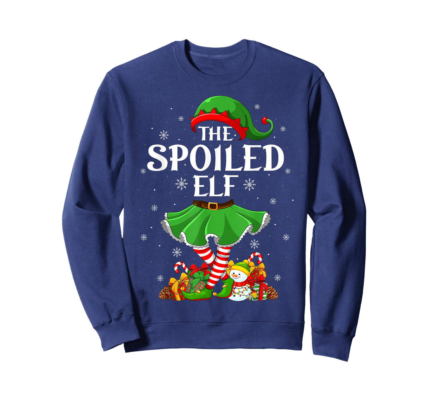Spoiled Elf Christmas Family Women Girls Elf Squad Xmas T-Shirt