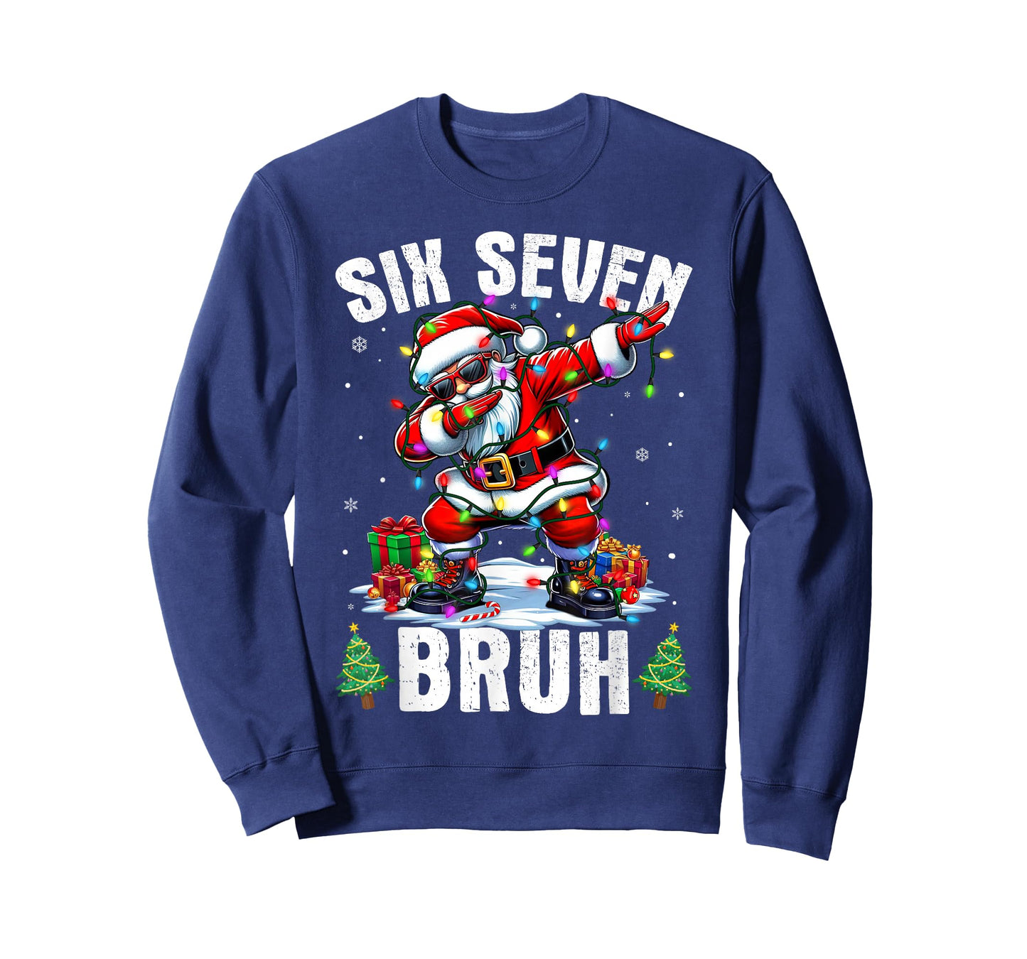 Bruh 67 Six Seven Santa Dabbing Christmas Shirts Boys Kids T-Shirt