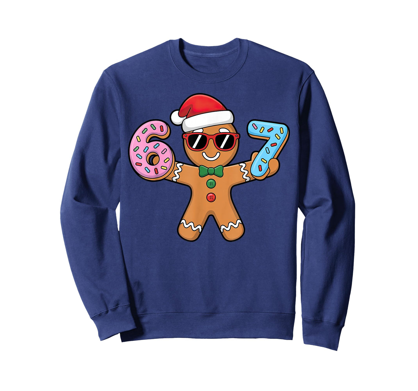 Gingerbread Six Seven 67 Ice Cream Drip Christmas T-Shirt