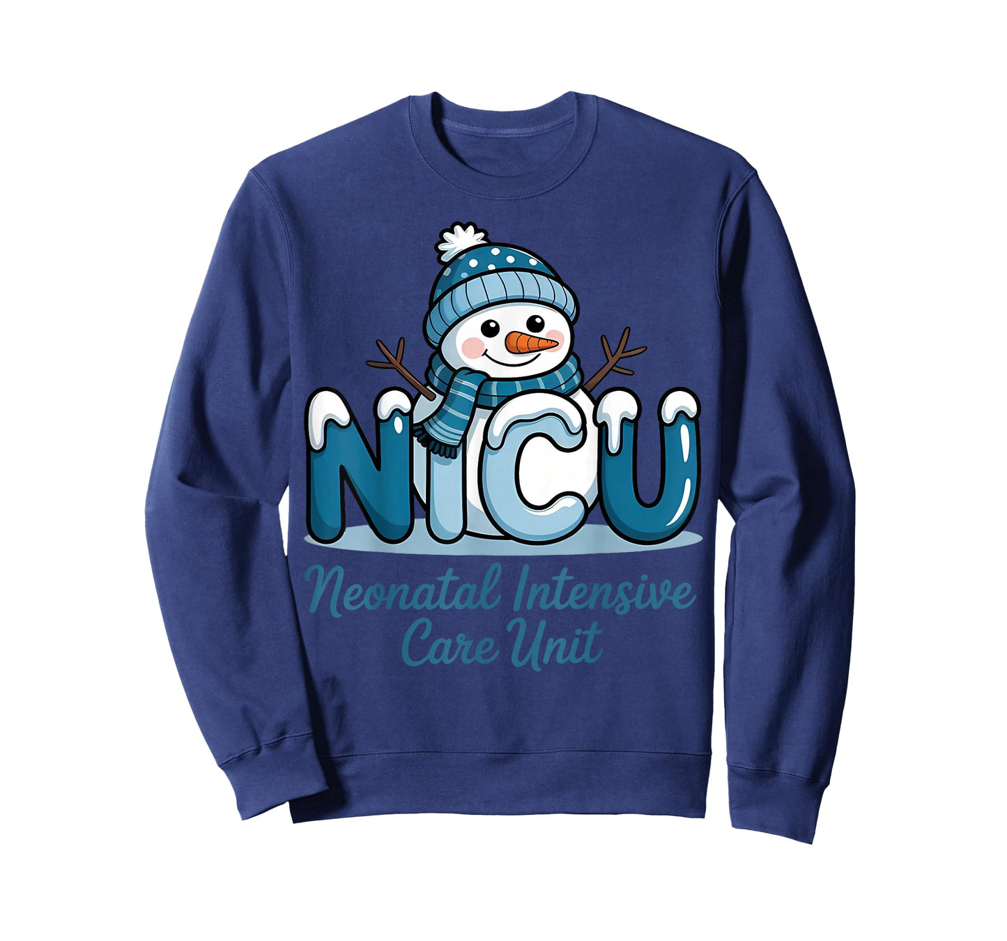 Winter NICU Nurse Xmas Snowman Neonatal Intensive Care Unit T-Shirt