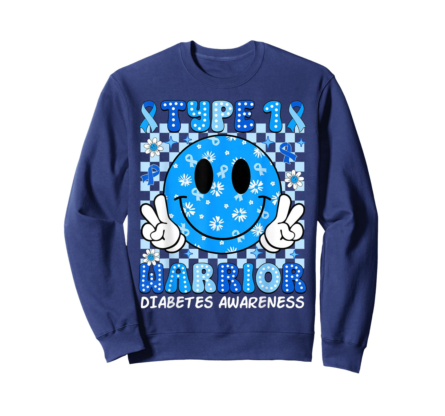 Diabetes Awareness Toddler Ribbon T1D Warrior Support Squad T-Shirt