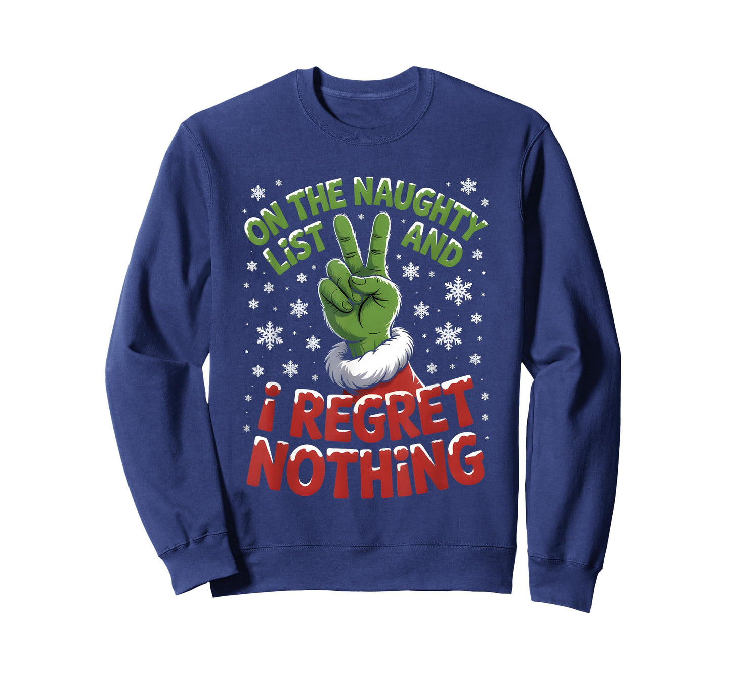Christmas On Naughty List Regret Nothing Xmas T-Shirt