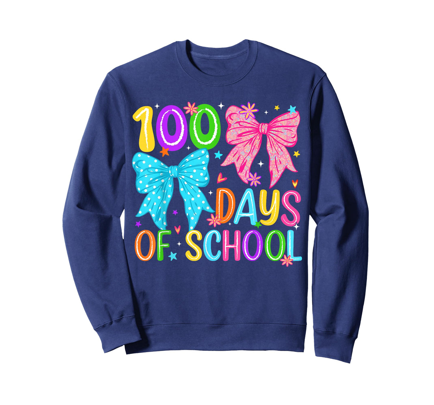 100th Day of School 100 Days Coquette Bow Teacher Girl Women T-Shirt
