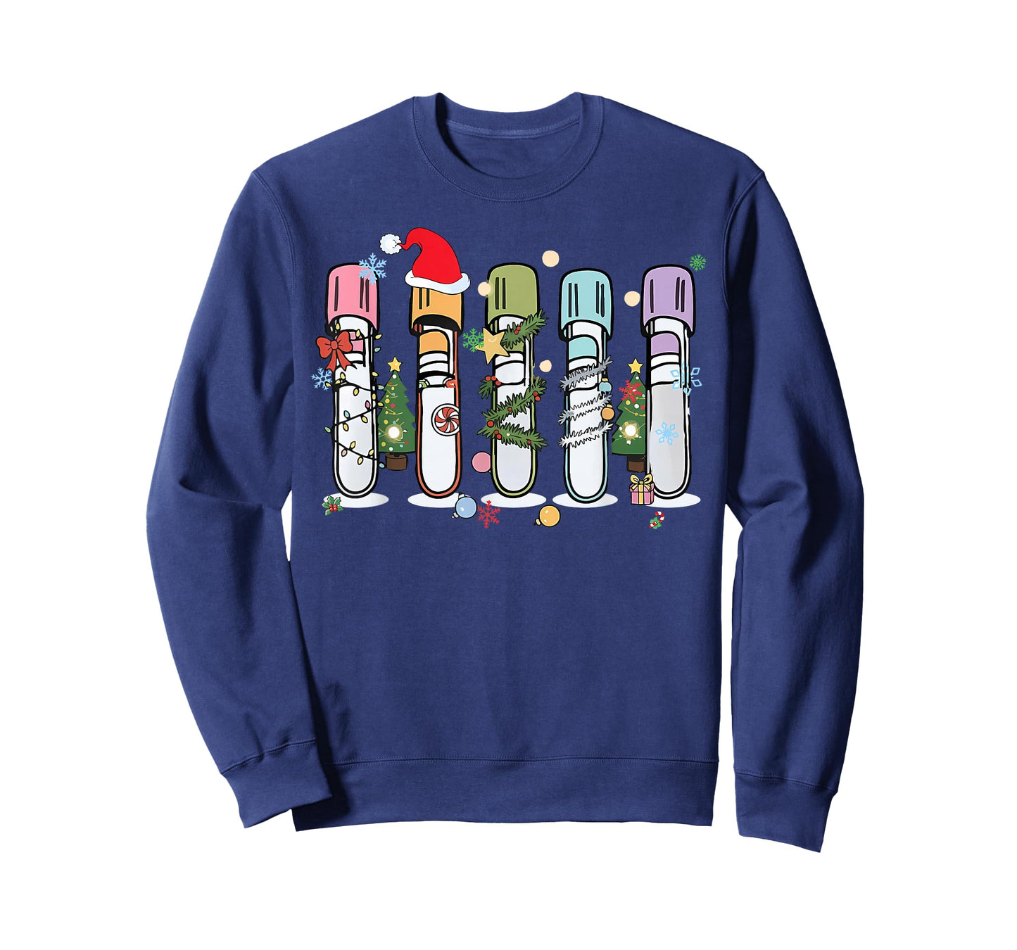 Blood Tube Christmas Phlebotomy Tech Laboratory Science Tech T-Shirt