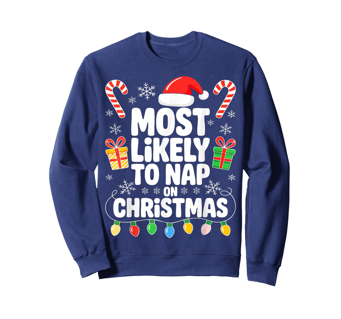 Most Likely to Nap On Christmas Shirt Family Matching Xmas T-Shirt