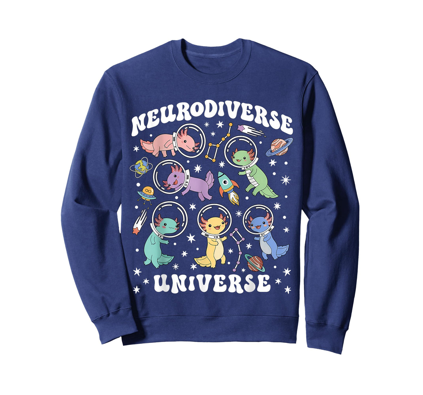 Neurodiverse Universe Axolotl Space Autism ABA Therapist T-Shirt