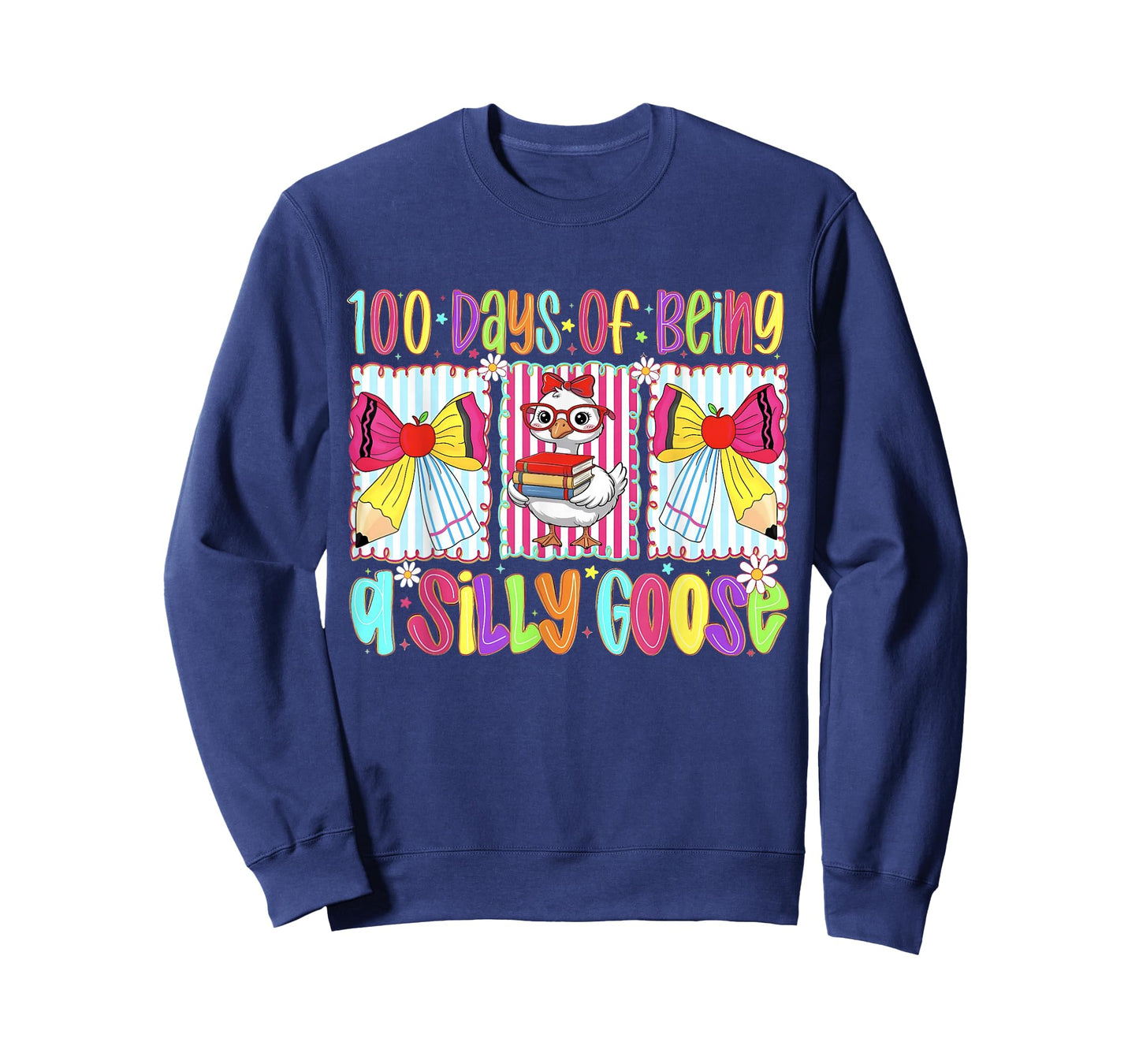Funny 100 Days of School Being a Goose 100th Day of School T-Shirt