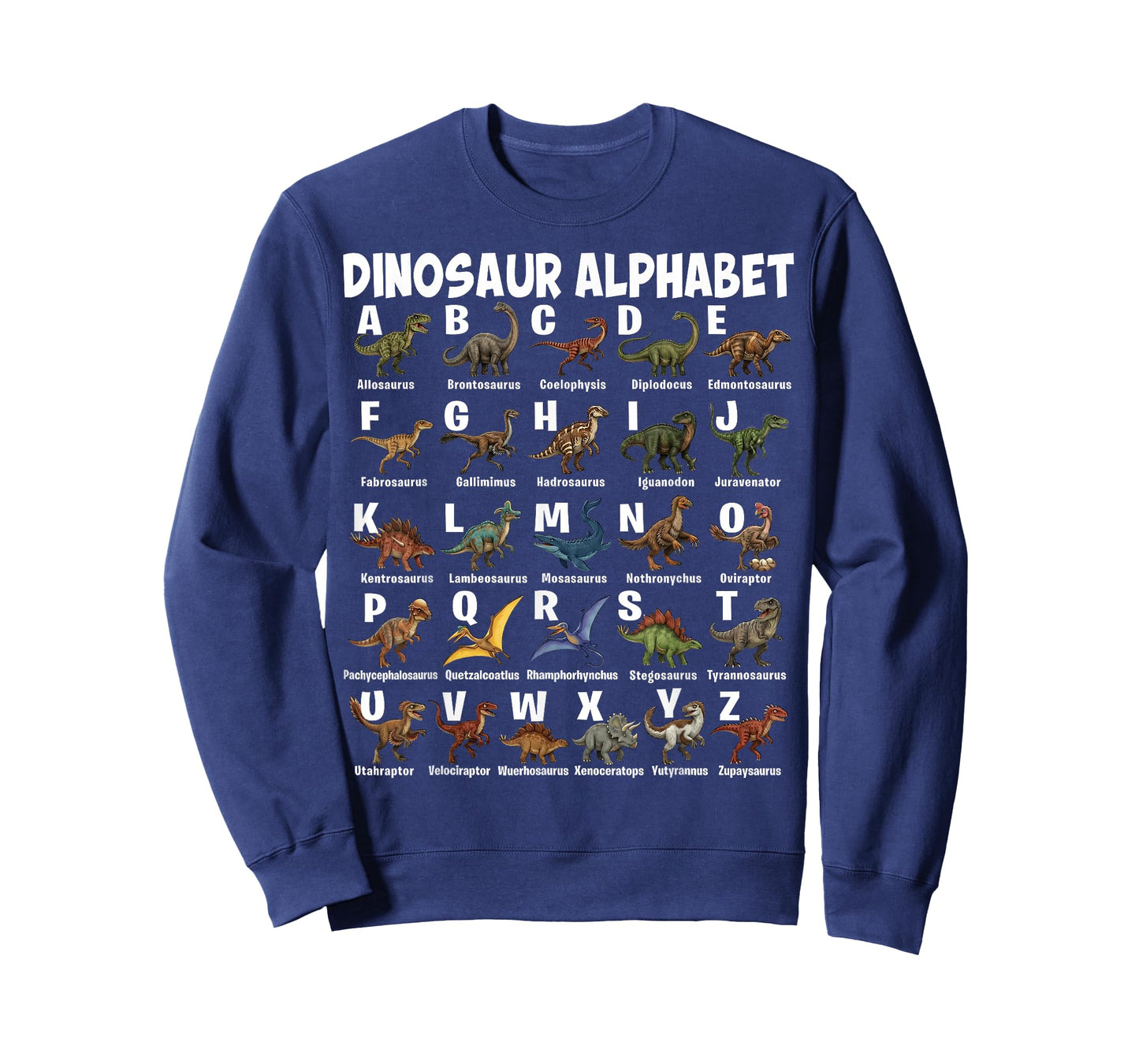 Types of Dinosaurs Alphabet A-Z Dino Girls Boys Dinosaur T-Shirt