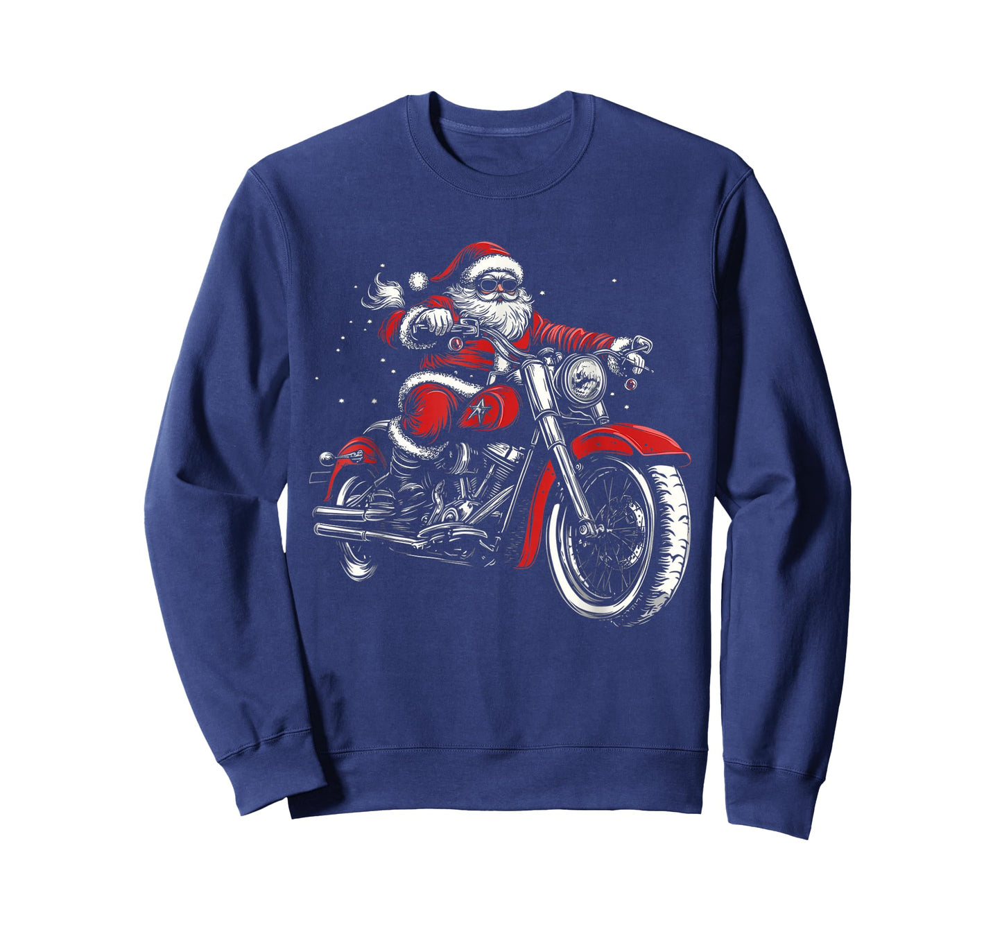 Christmas Biker Santa Claus Funny Motorcycle Motorbike Xmas T-Shirt