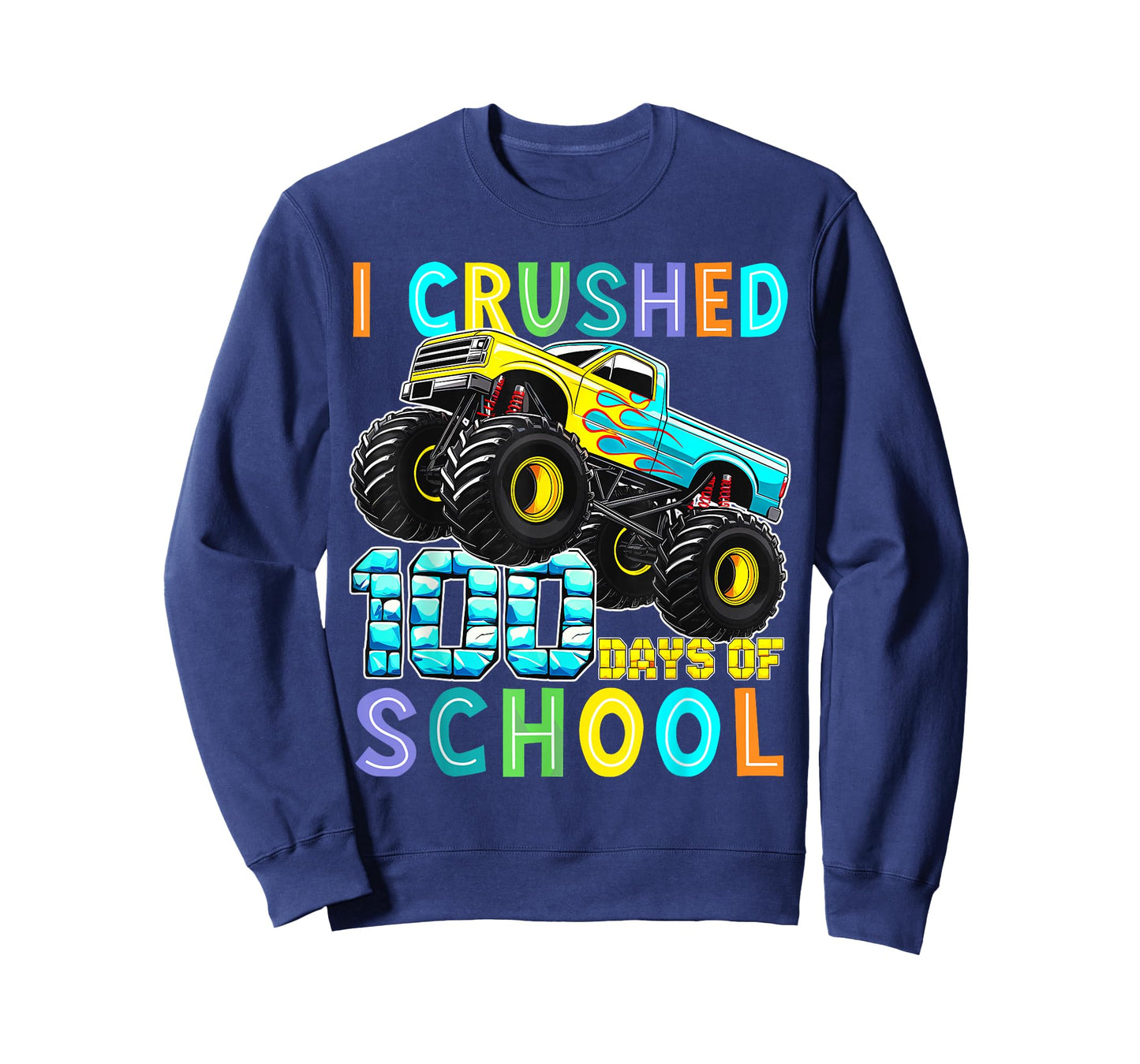 I Crushed 100th Day of School Kids Boys 100 Days of School T-Shirt