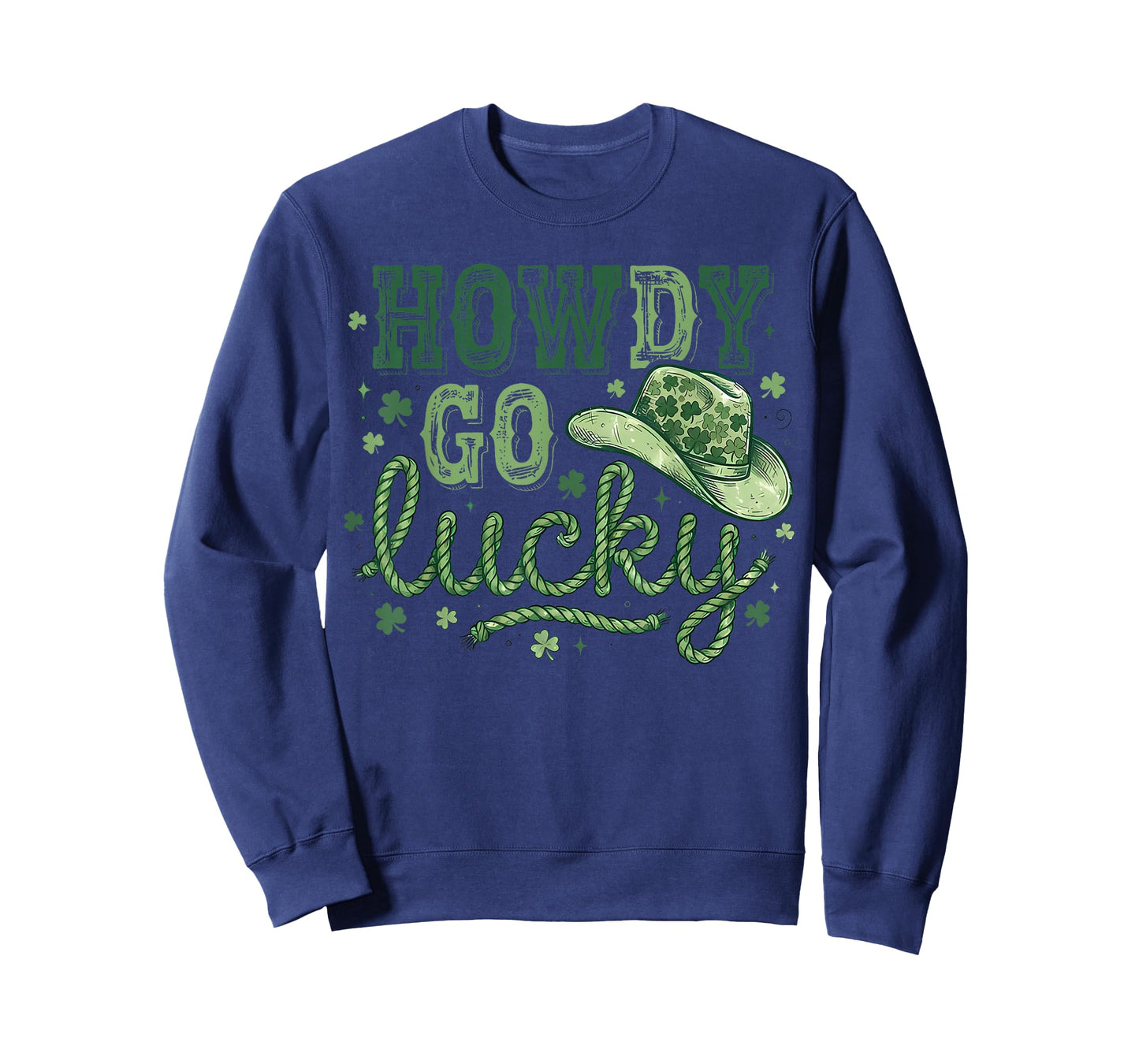 Howdy Go Lucky St Patrick's Day Irish Western Cowboy Cowgirl T-Shirt