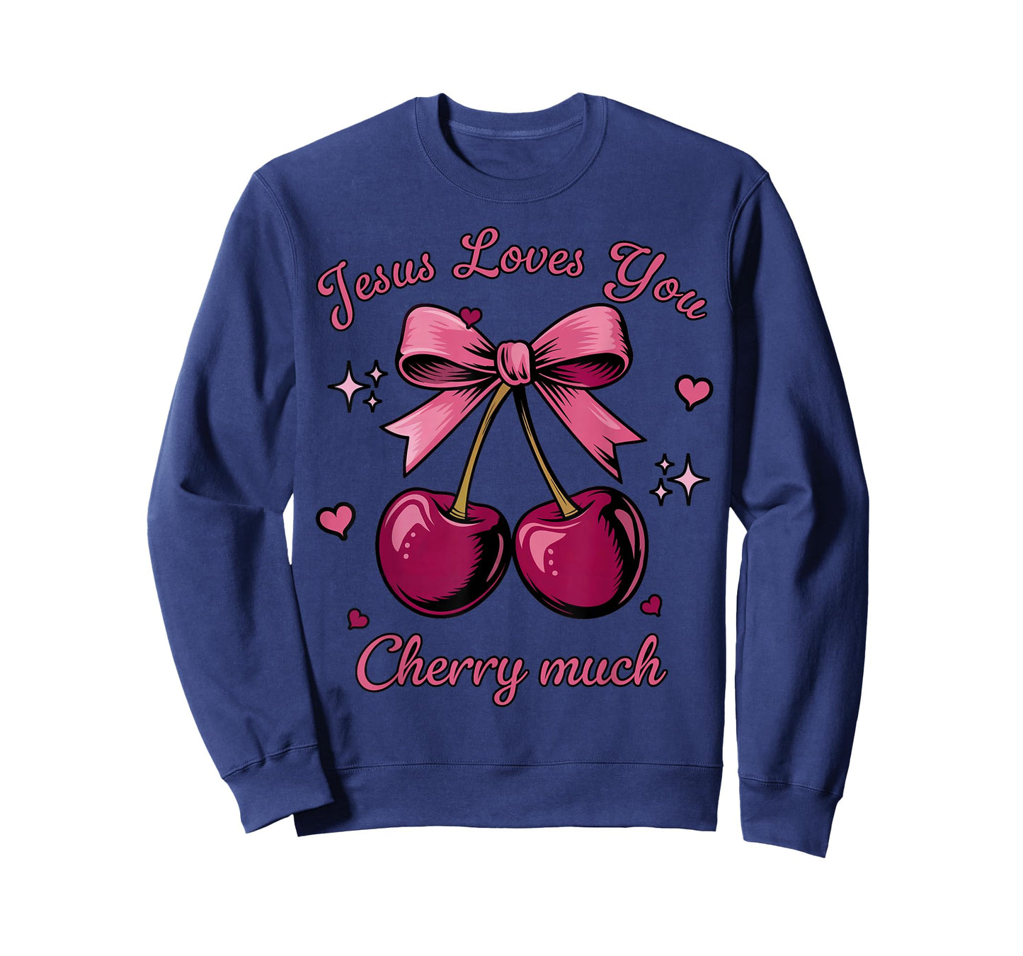 Jesus Loves You Cherry Much Coquette Bow Christian Valentine T-Shirt