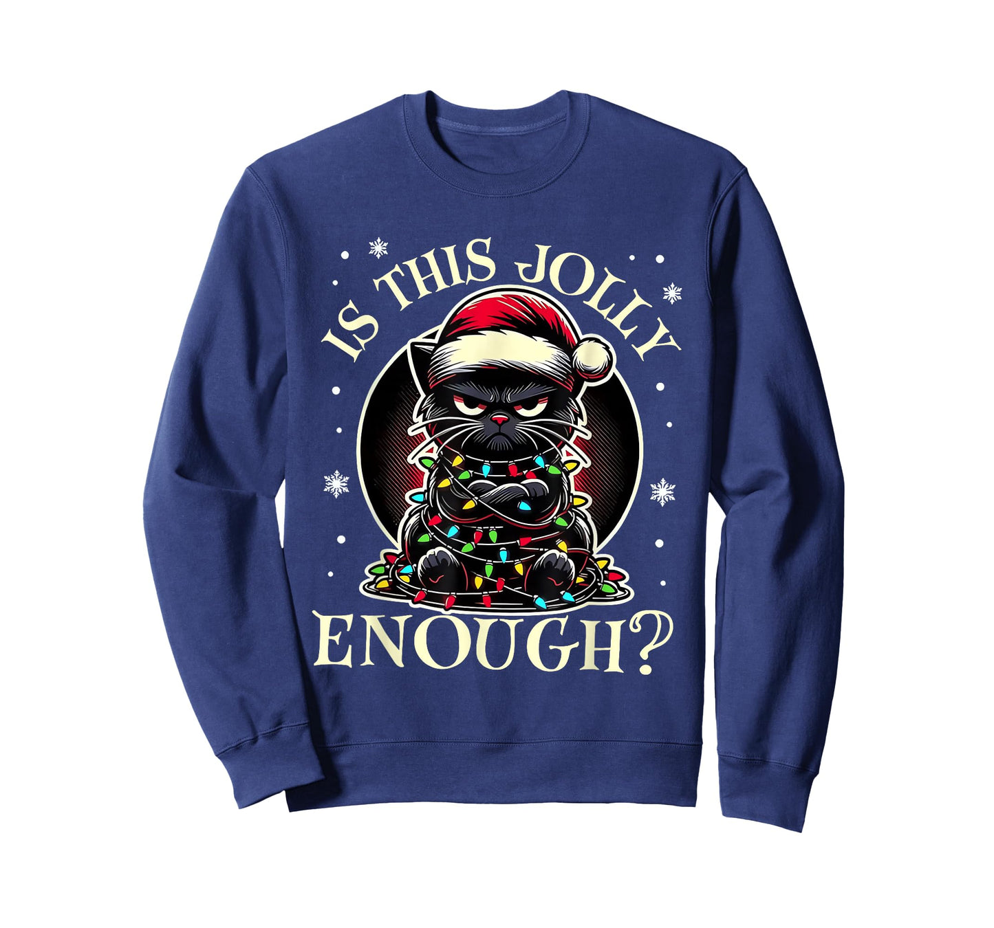 is This Jolly Enough Funny Cat Christmas Meme T-Shirt