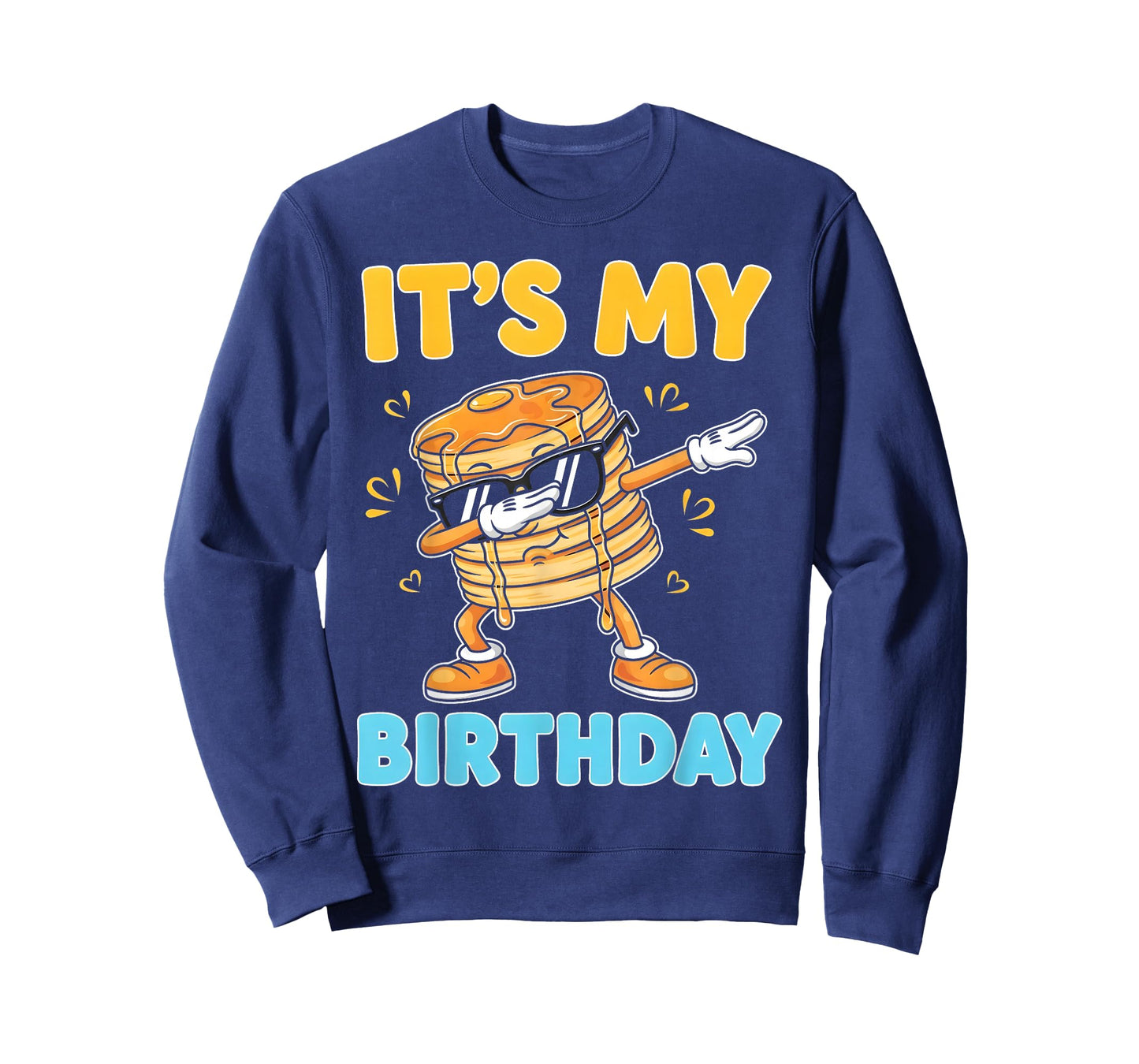 Funny It's My Birthday Pancakes Dab Cartoon Party Boy Girl T-Shirt