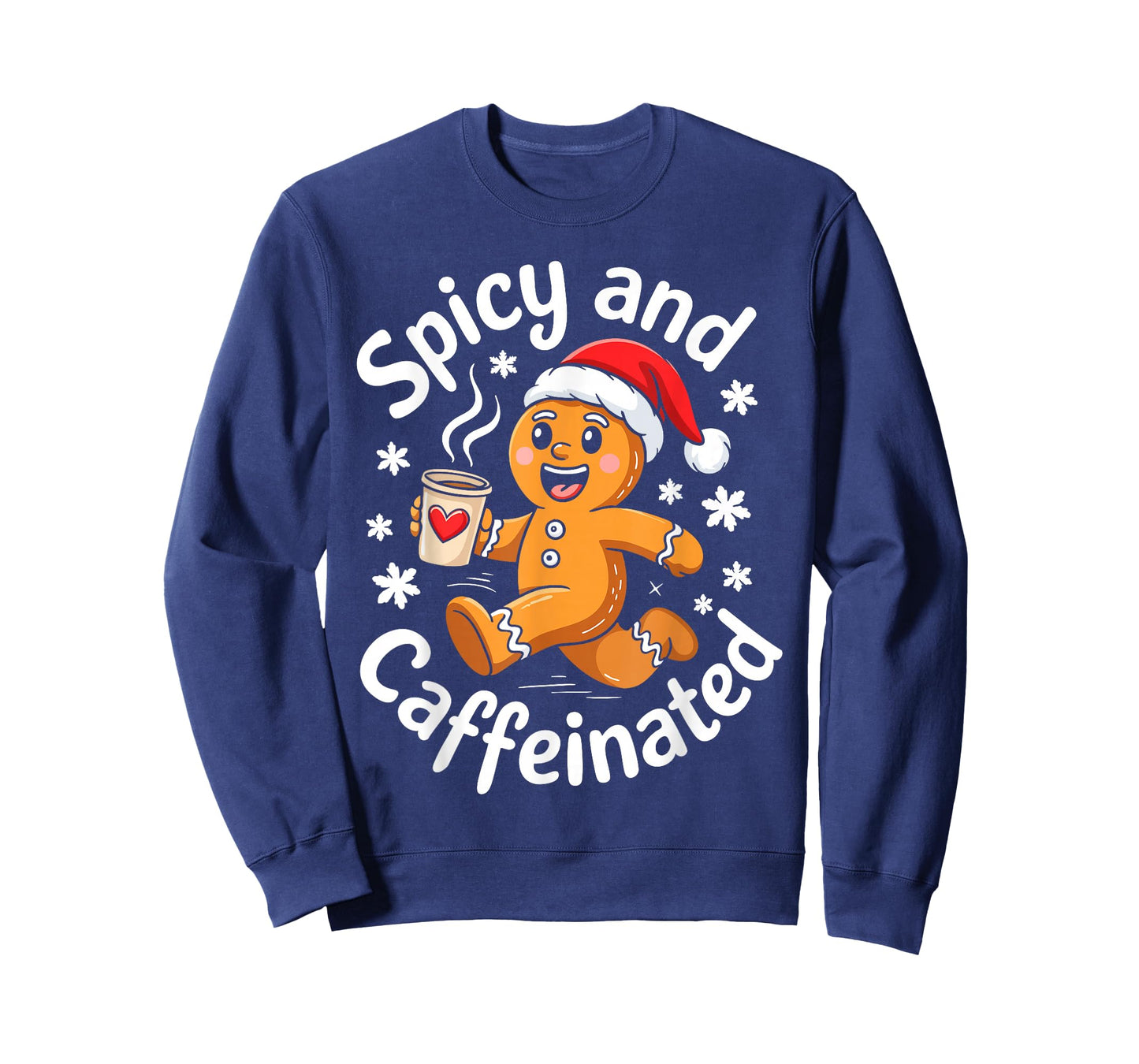 Spicy and Caffeinated Shirt Men Women Gingerbread Christmas T-Shirt