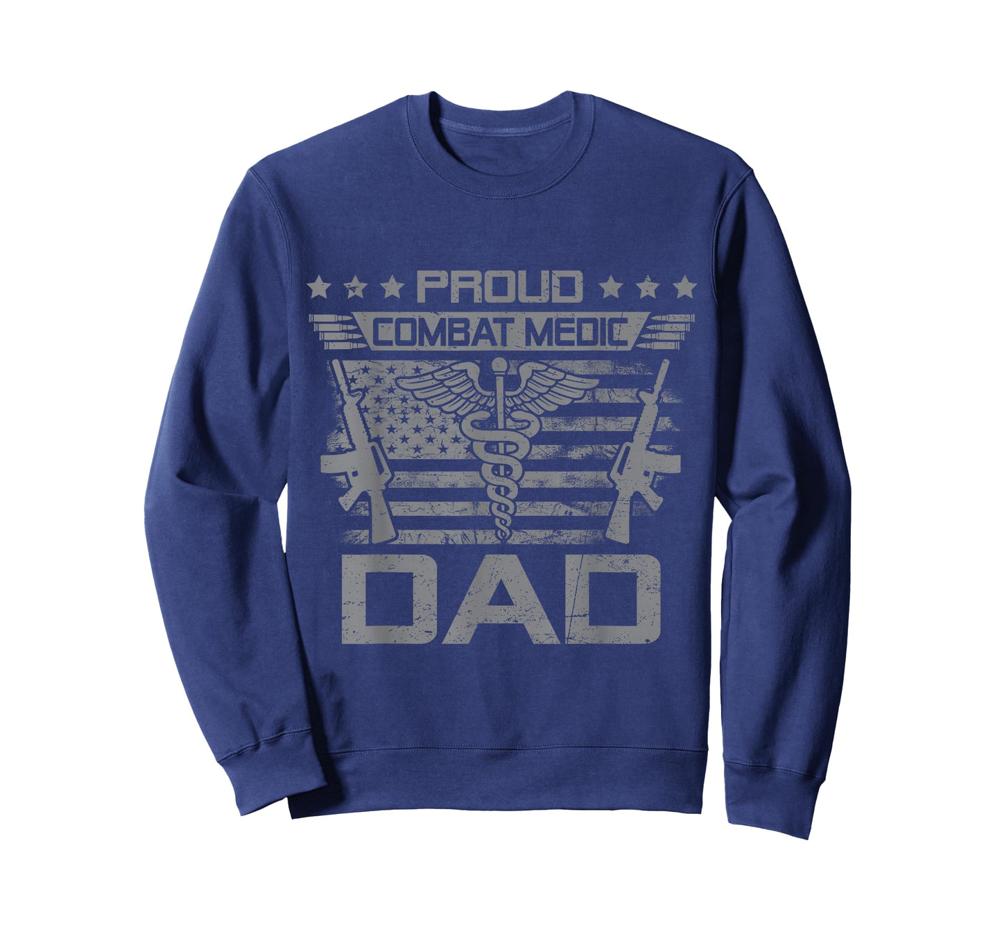 Proud Combat Medic Dad Flag USA Family Matching T-Shirt