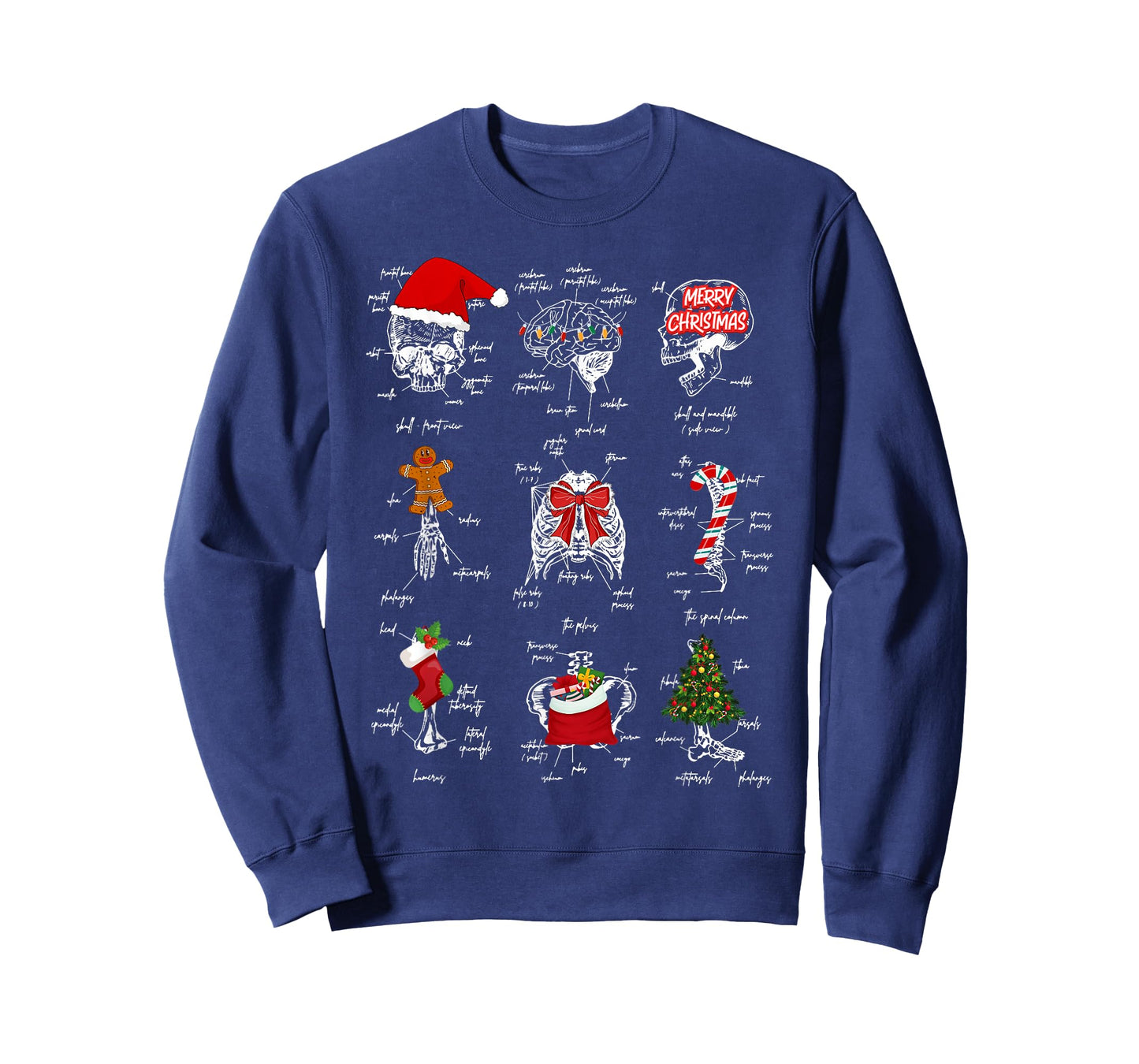 Human Skeleton Anatomy Christmas Medical Student Xmas Pajama T-Shirt