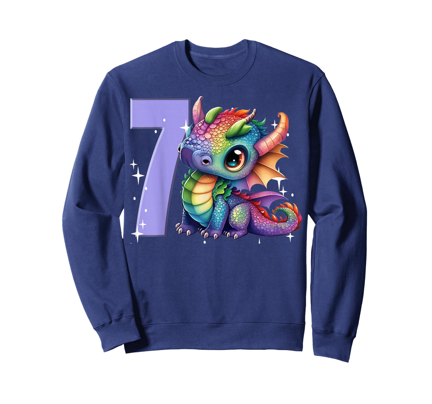 7th Birthday Girl Dragon Rainbow Party Girls 7 Seven T-Shirt
