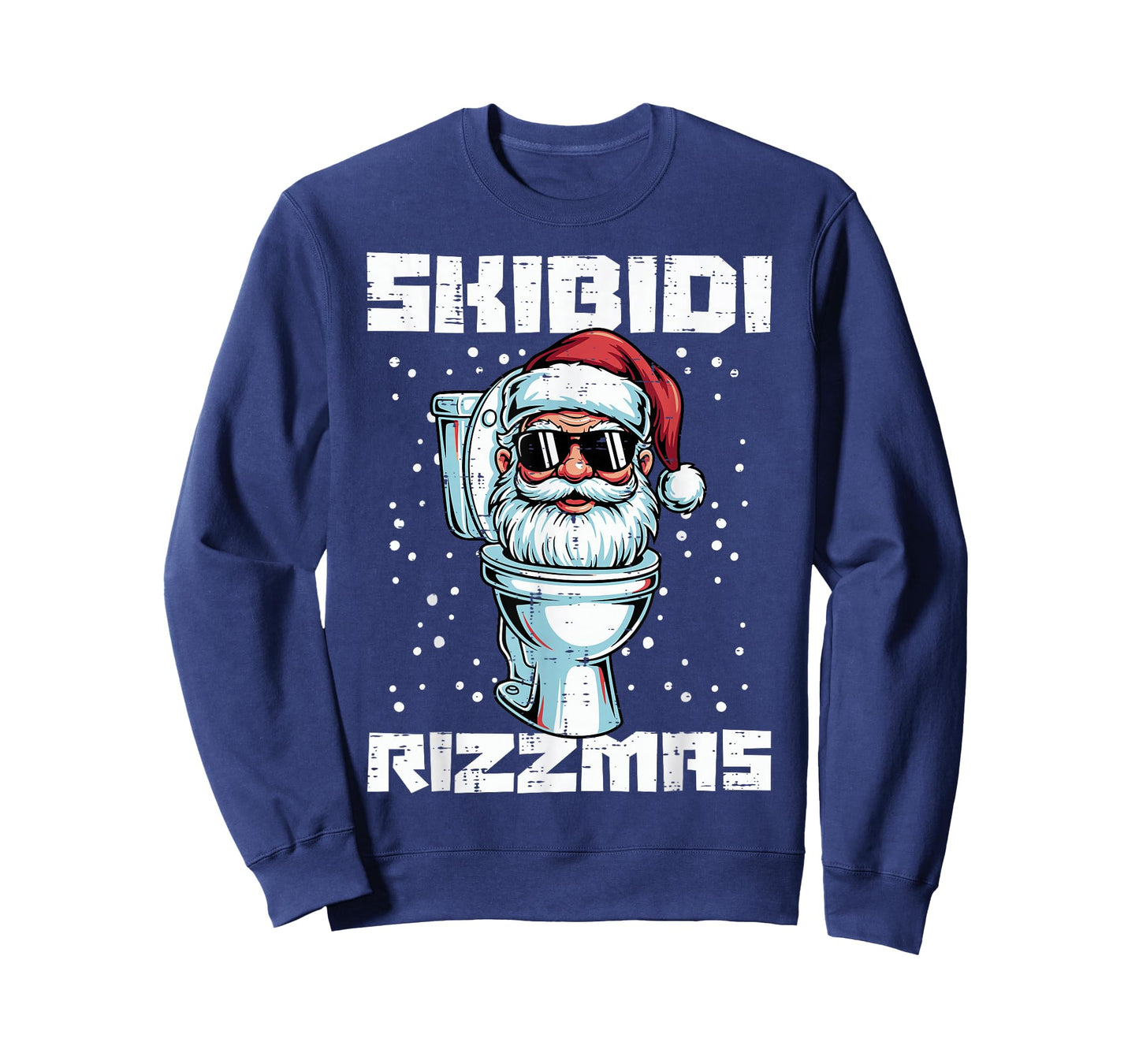 Christmas Skibidi Rizzmas Toilet Xmas Meme Kids Men Women T-Shirt