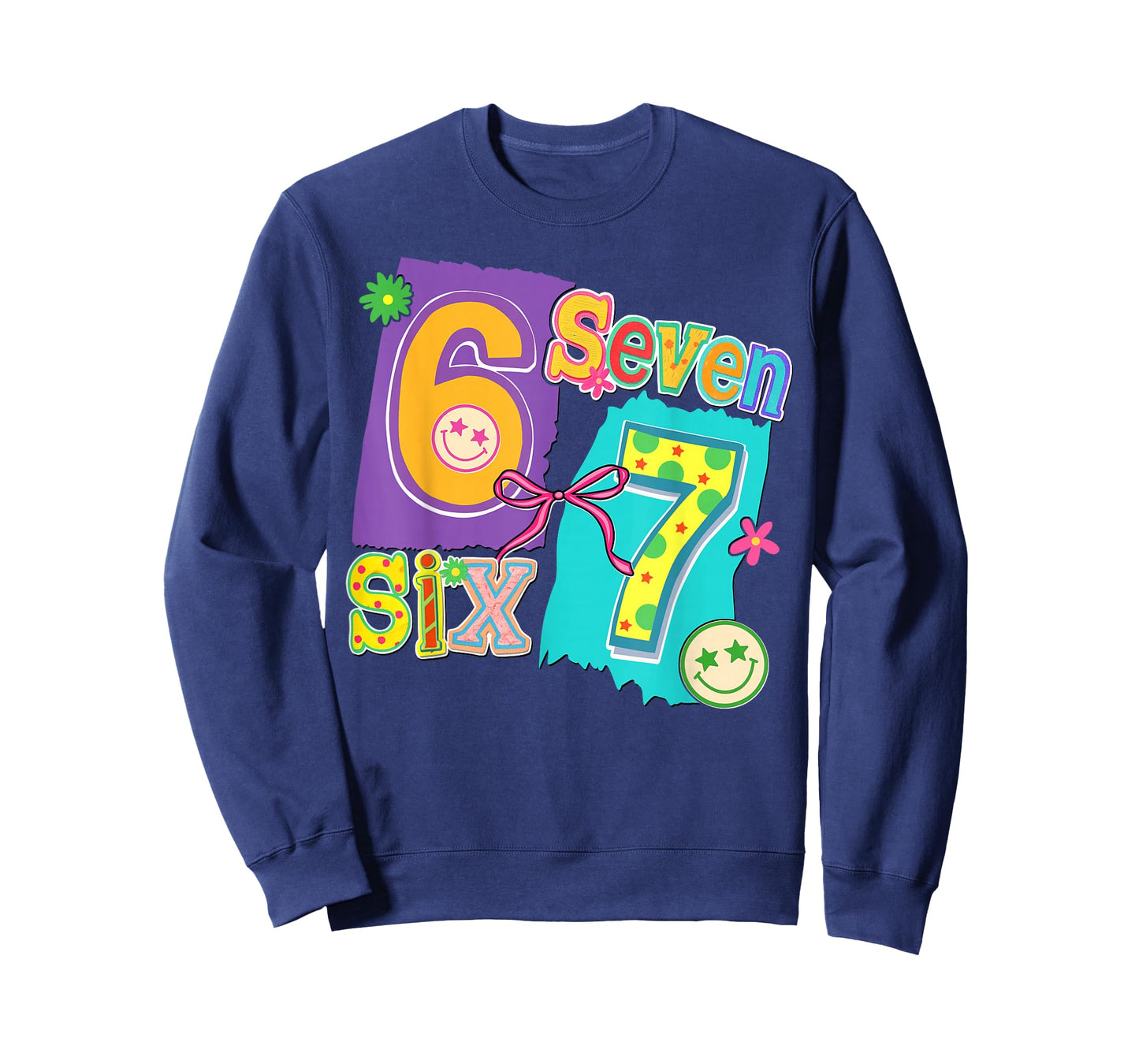 Funny Six Seven 6 7 Meme 67 Design for Women Girls Kids T-Shirt